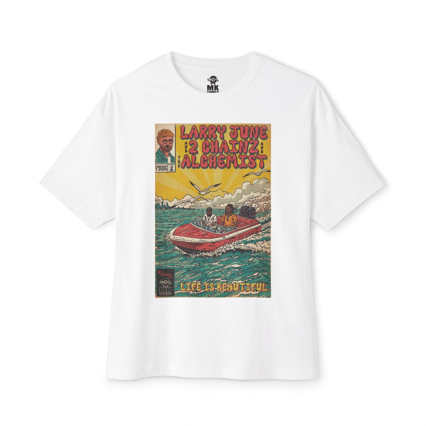 Life is Beautiful - June, Chainz, Alchemist - Unisex Oversized Boxy Tee