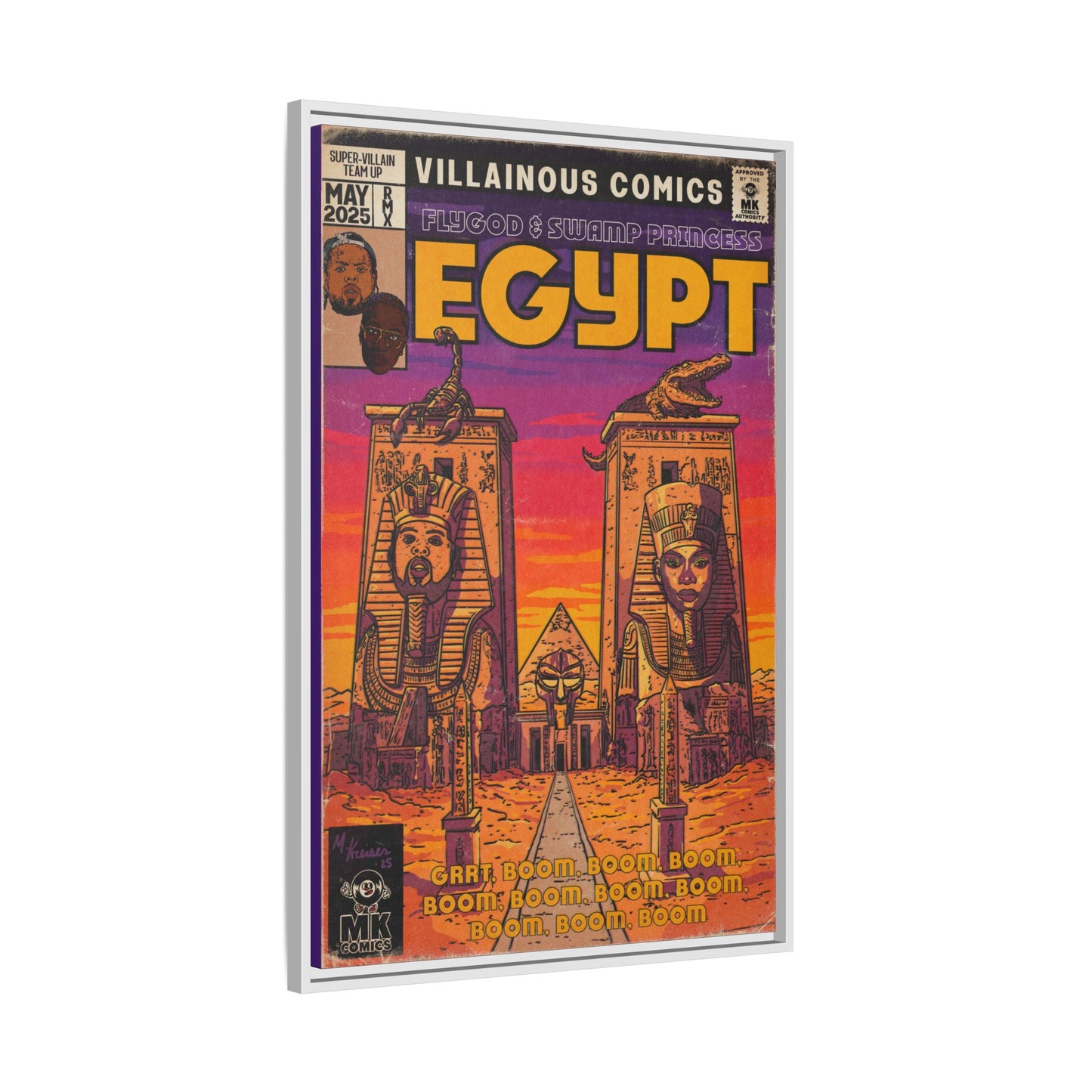 Egypt Remix - Matte Canvas, Framed (Multi-color)