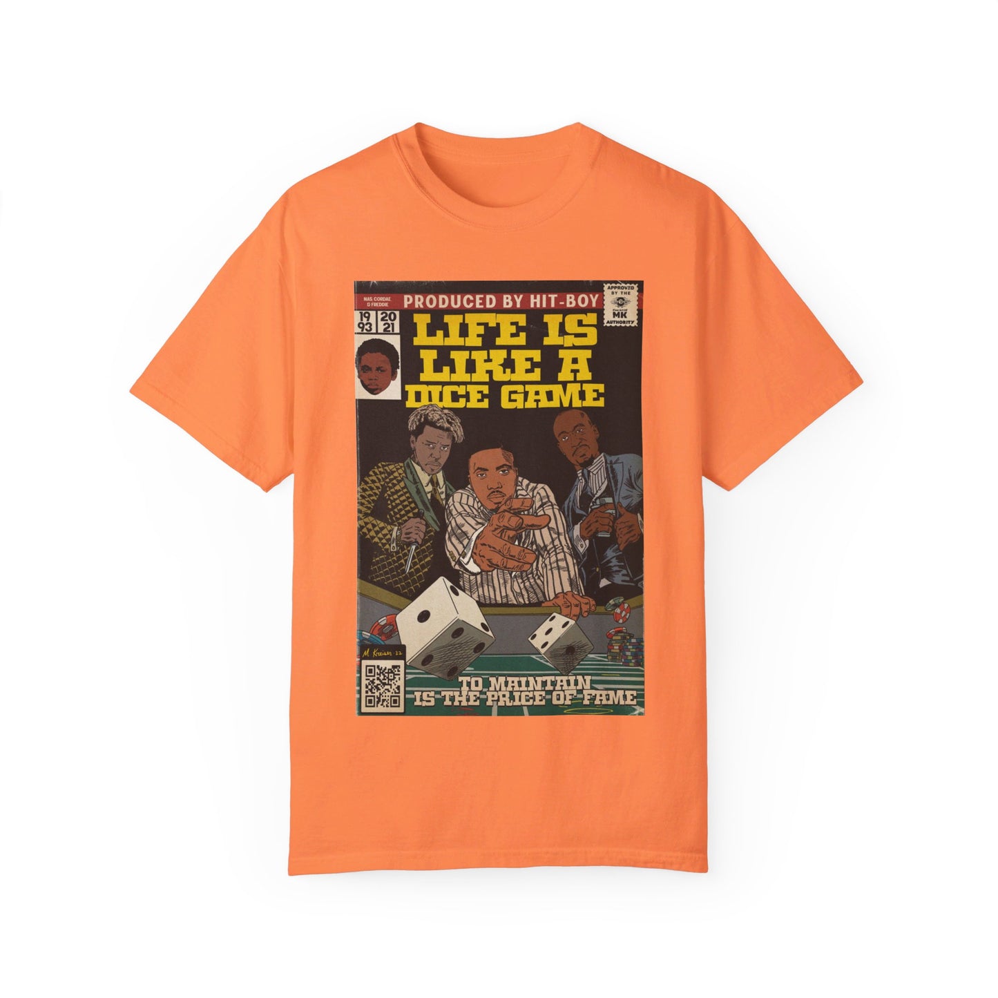 Nas, Freddie Gibbs, Cordae - Life is Like a Dice Game - Unisex Comfort Colors T-shirt
