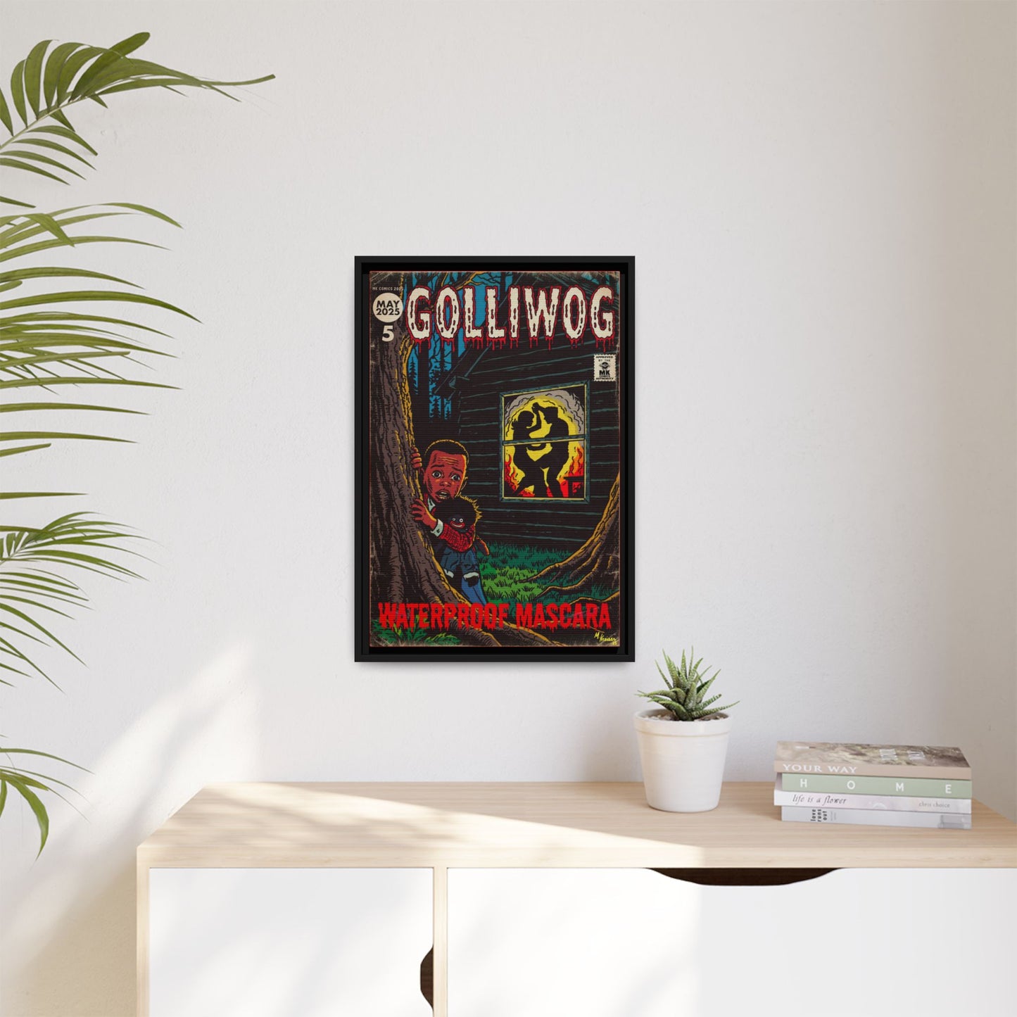 Waterproof Mascara - Golliwog - Matte Canvas, Framed (Multi-color)