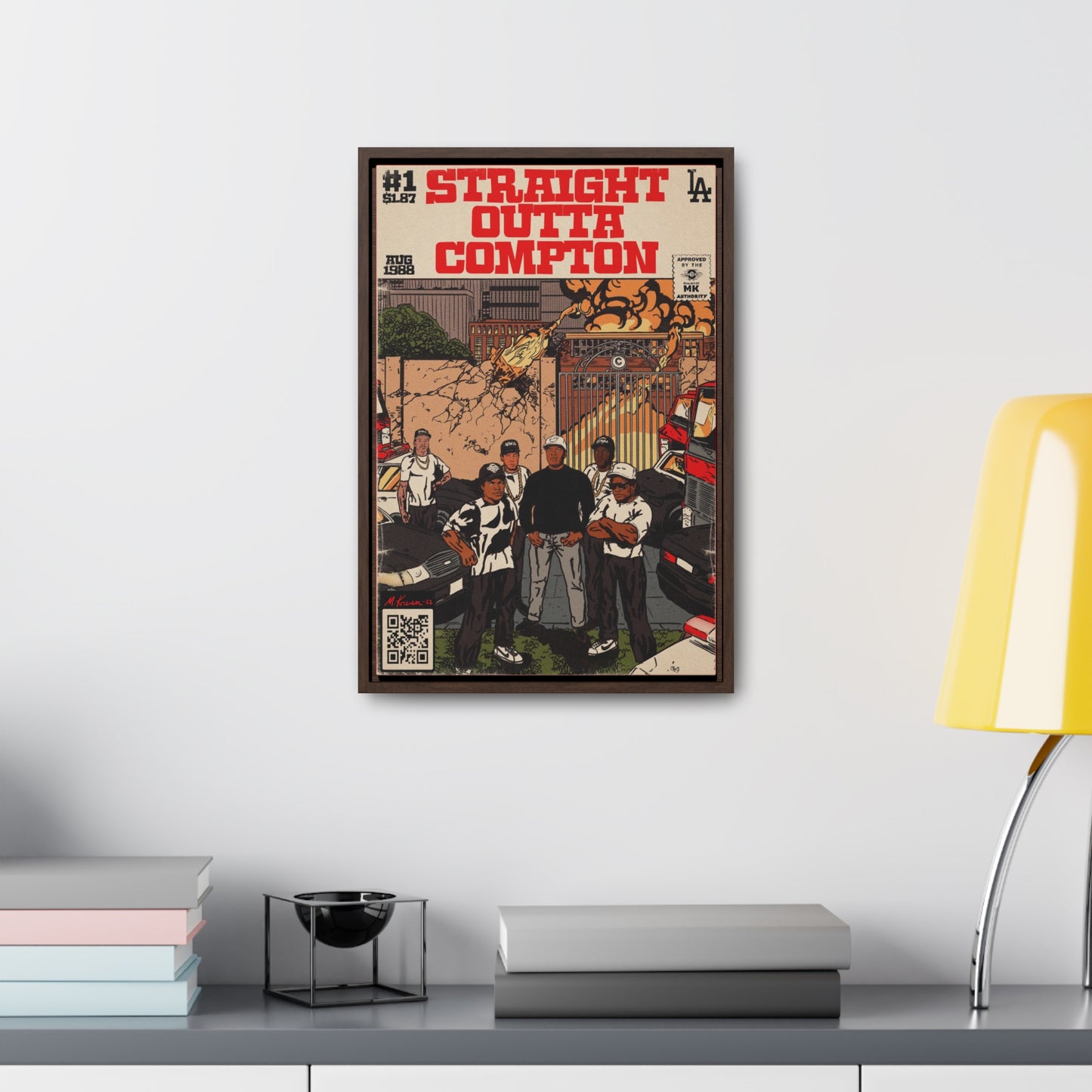 NWA - Straight Outta Compton - Gallery Canvas Wraps, Vertical Frame
