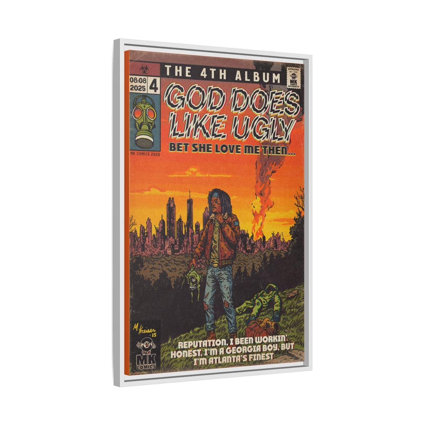 God Does Like Ugly - Matte Canvas, Framed (Multi-color)