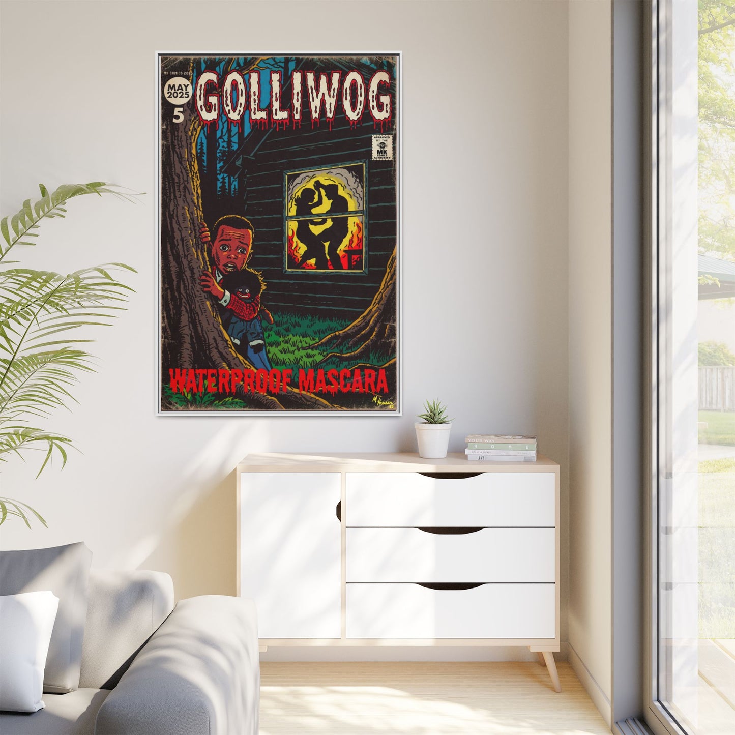 Waterproof Mascara - Golliwog - Matte Canvas, Framed (Multi-color)