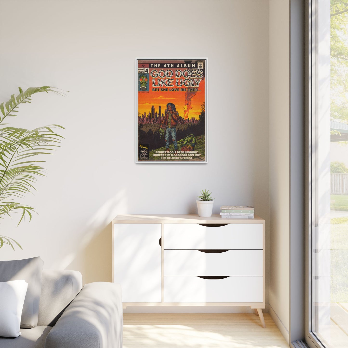God Does Like Ugly - Matte Canvas, Framed (Multi-color)