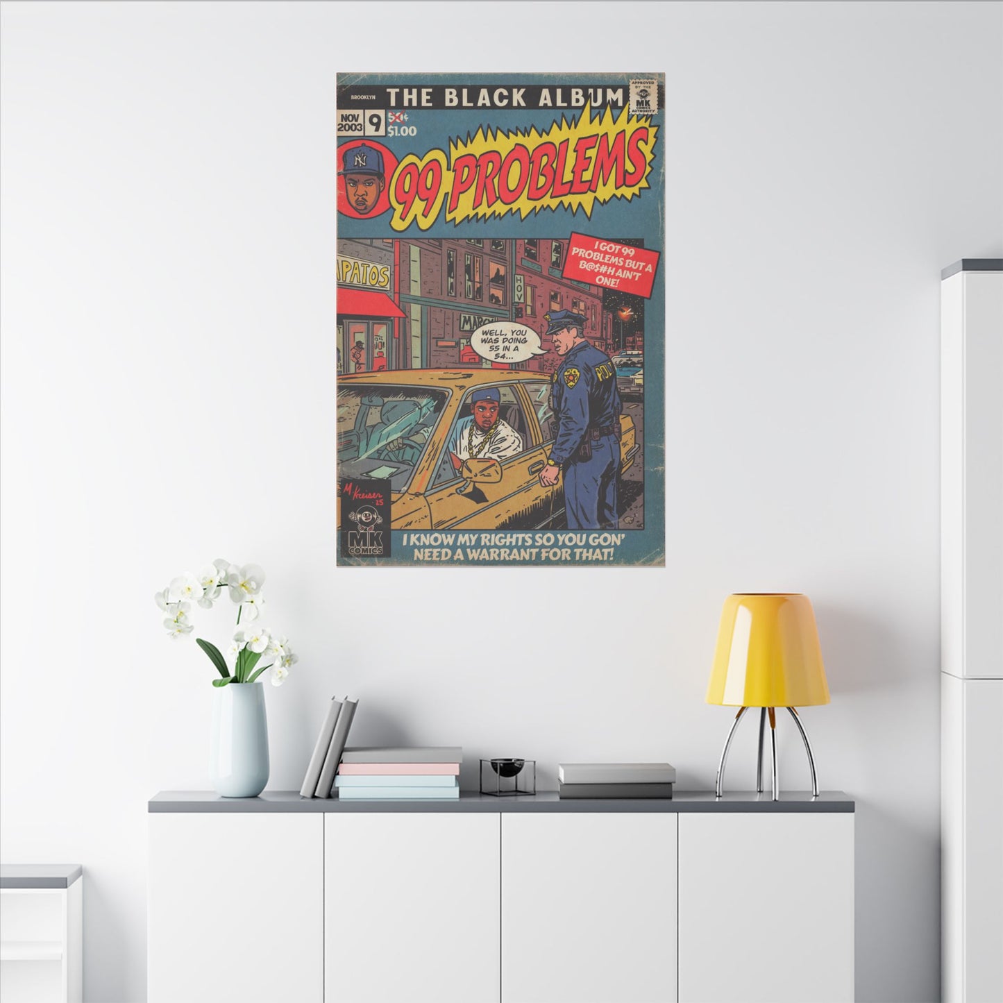 99 Problems - Matte Canvas, Stretched, 0.75" (Multi-Size)