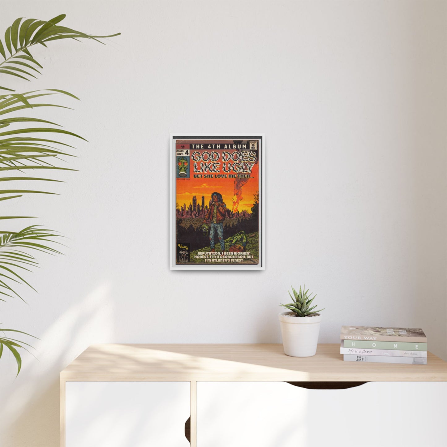 God Does Like Ugly - Matte Canvas, Framed (Multi-color)