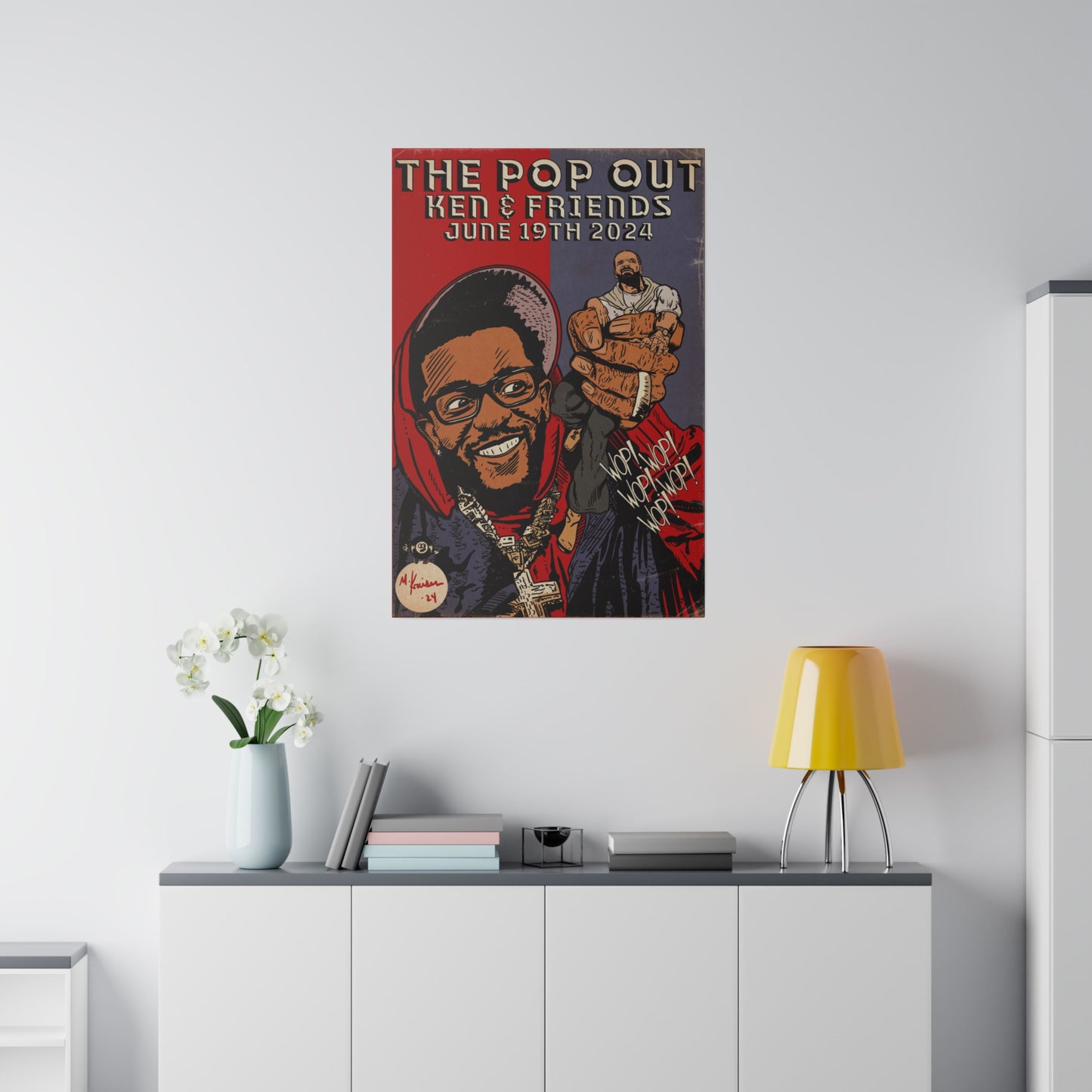 Kendrick Lamar - The Pop Out - Matte Canvas, Stretched, 0.75"