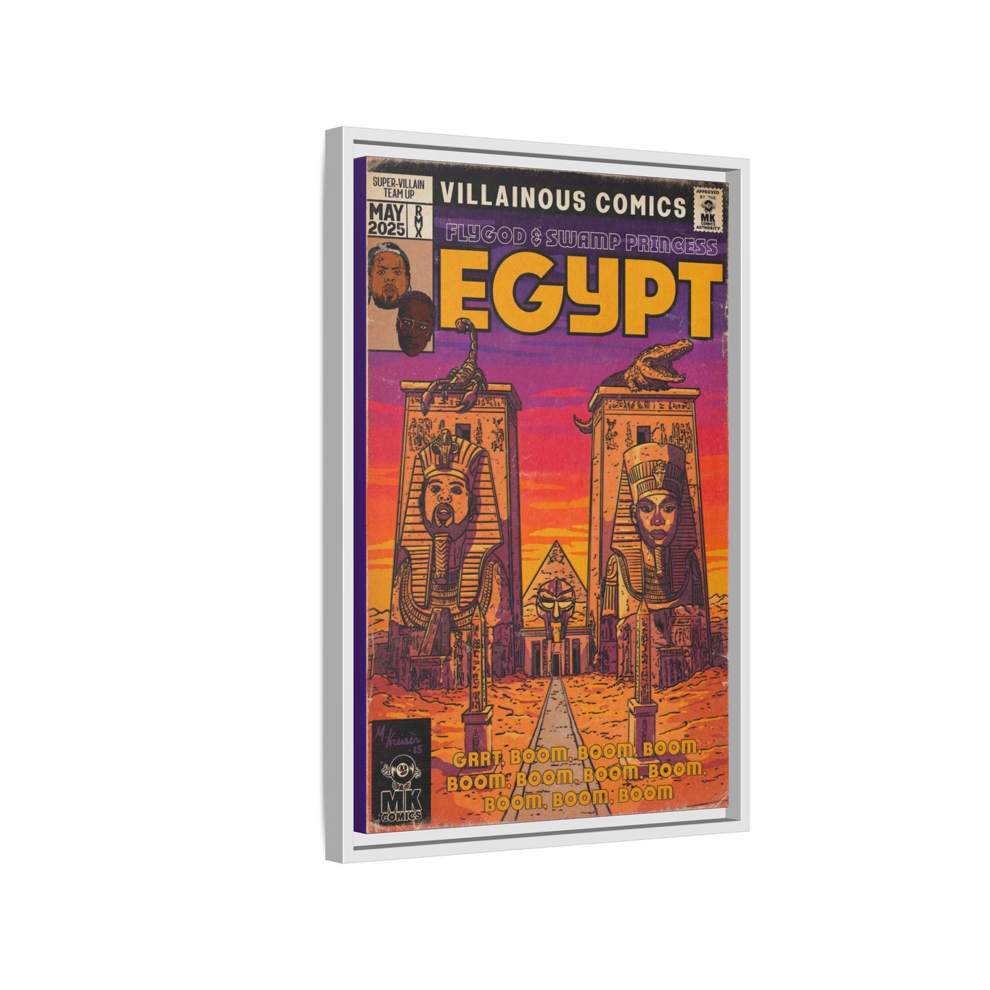Egypt Remix - Matte Canvas, Framed (Multi-color)