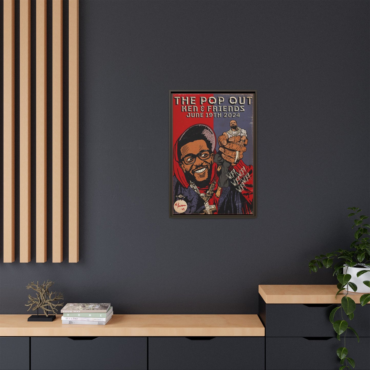 Kendrick Lamar - The Pop Out - Gallery Canvas Wraps, Vertical Frame