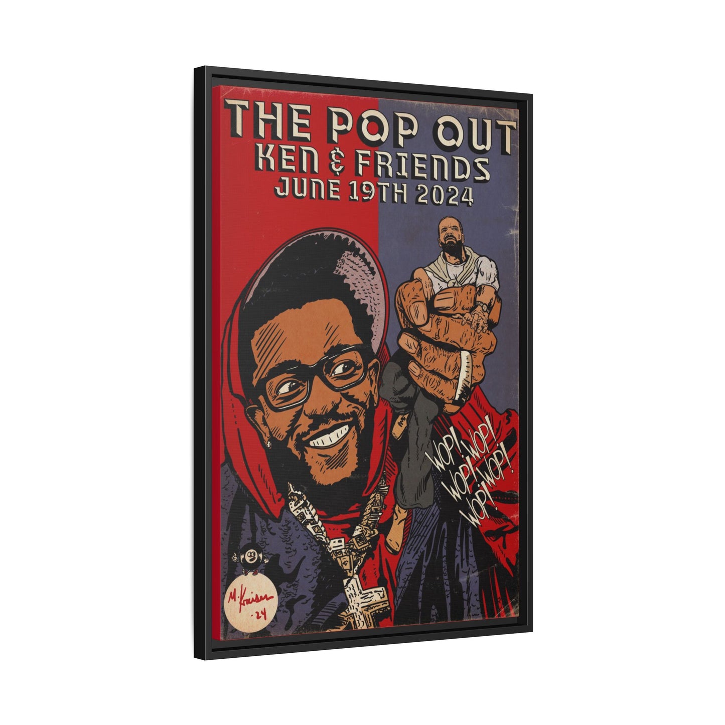 Kendrick Lamar - The Pop Out - Gallery Canvas Wraps, Vertical Frame