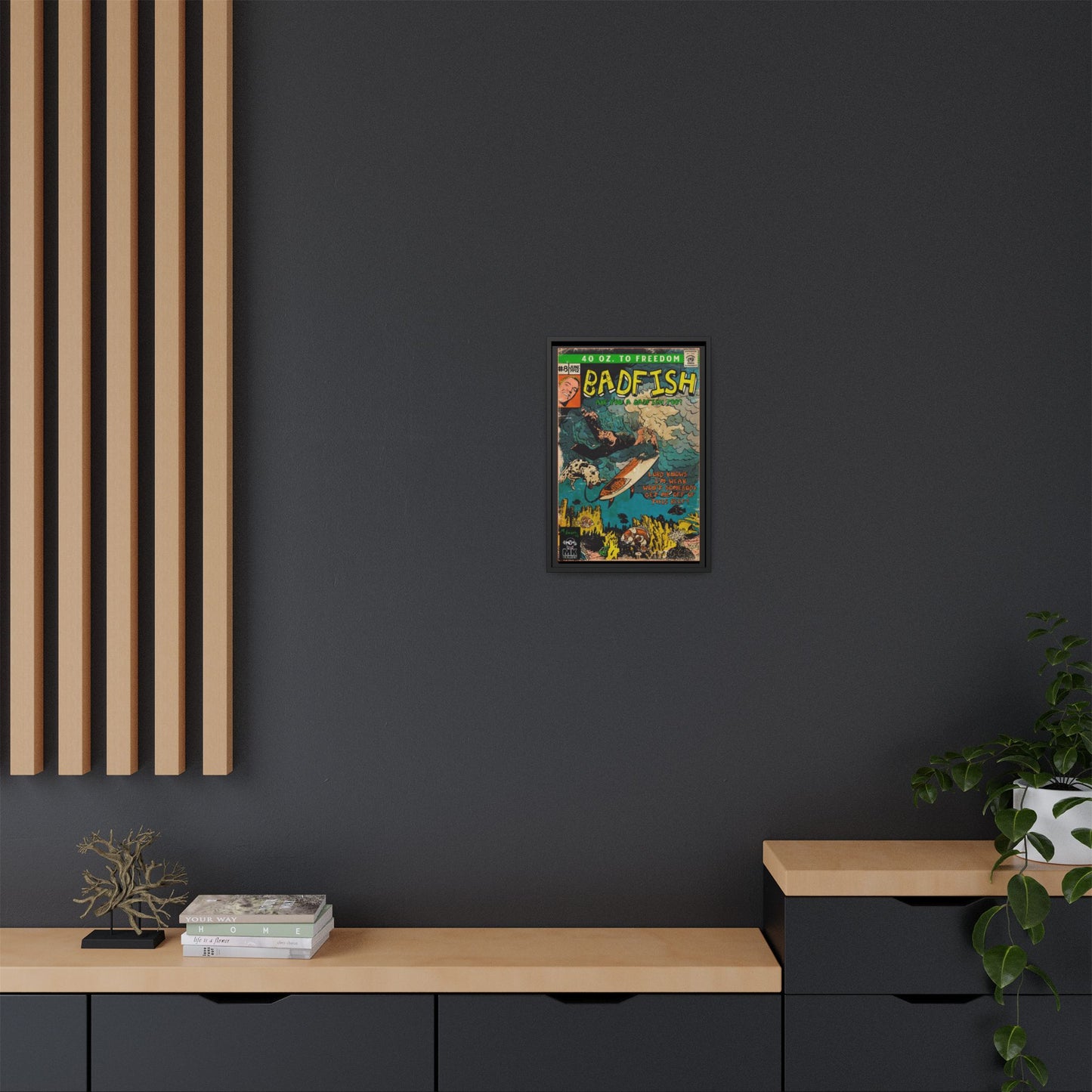 Badfish - Matte Canvas, Framed (Multi-color)