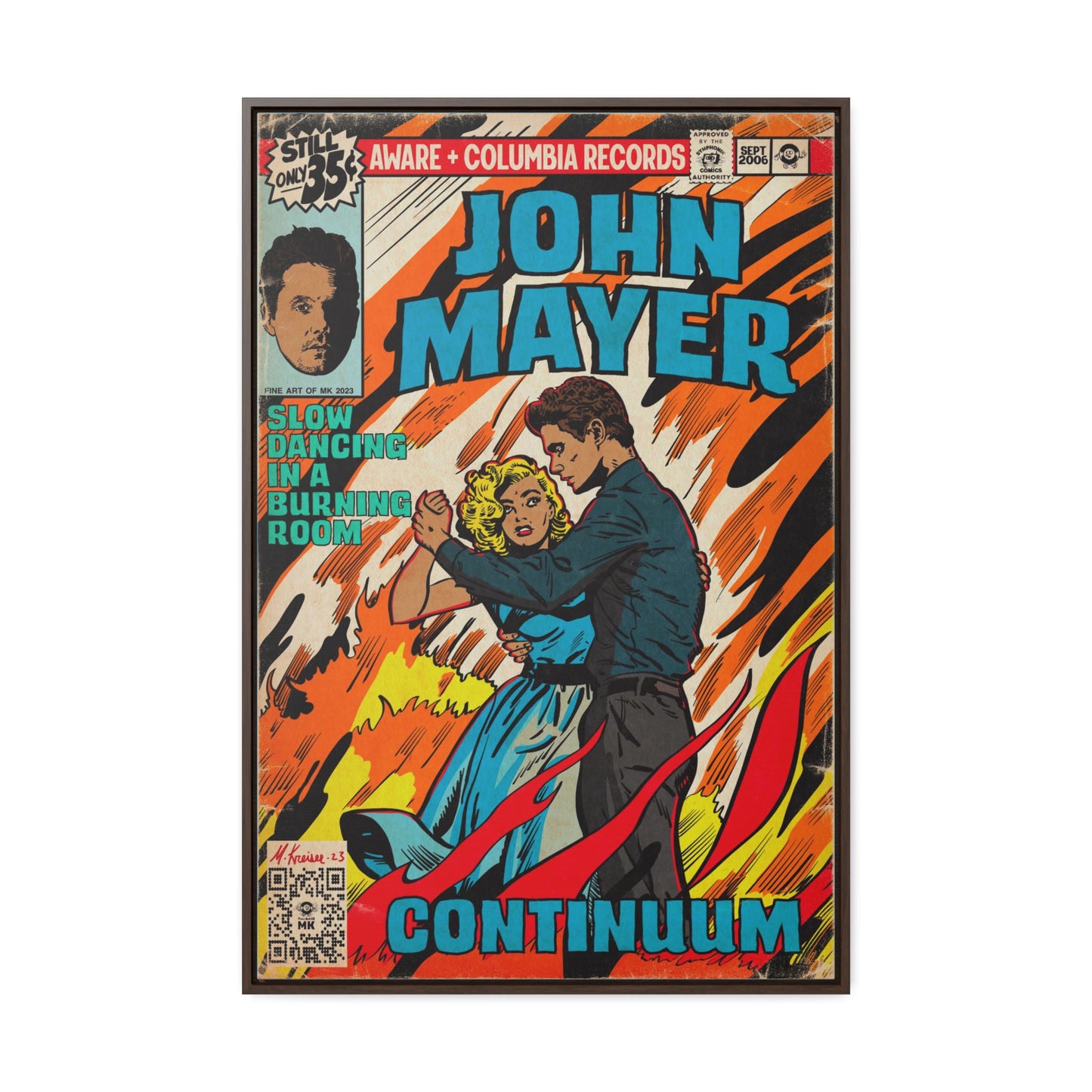 John Mayer - Slow Dancing in a Burning Room - Gallery Canvas Wraps, Vertical Frame