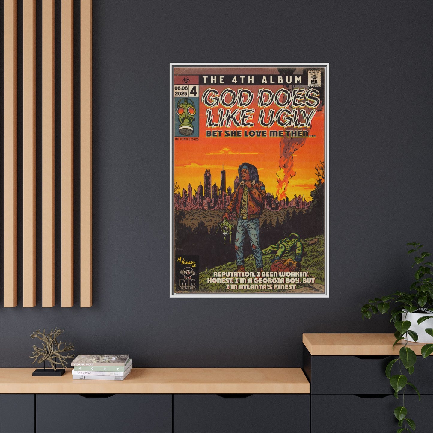 God Does Like Ugly - Matte Canvas, Framed (Multi-color)