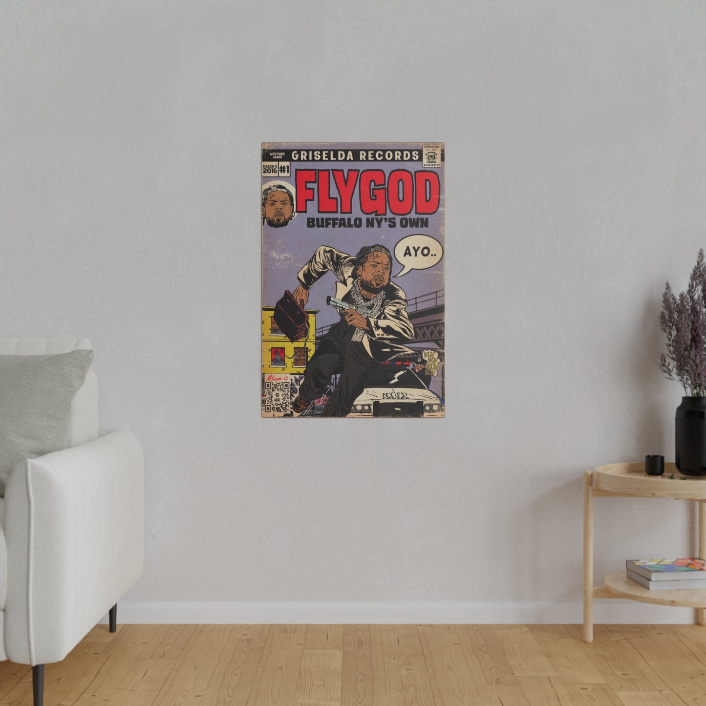 Westside Gunn - Flygod - Matte Canvas, Stretched, 0.75"
