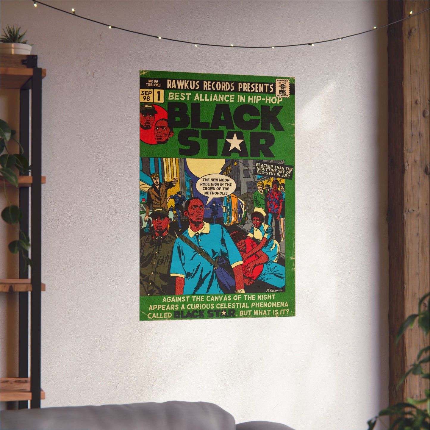 Black Star - Comic Book Art - Vertical Matte Poster