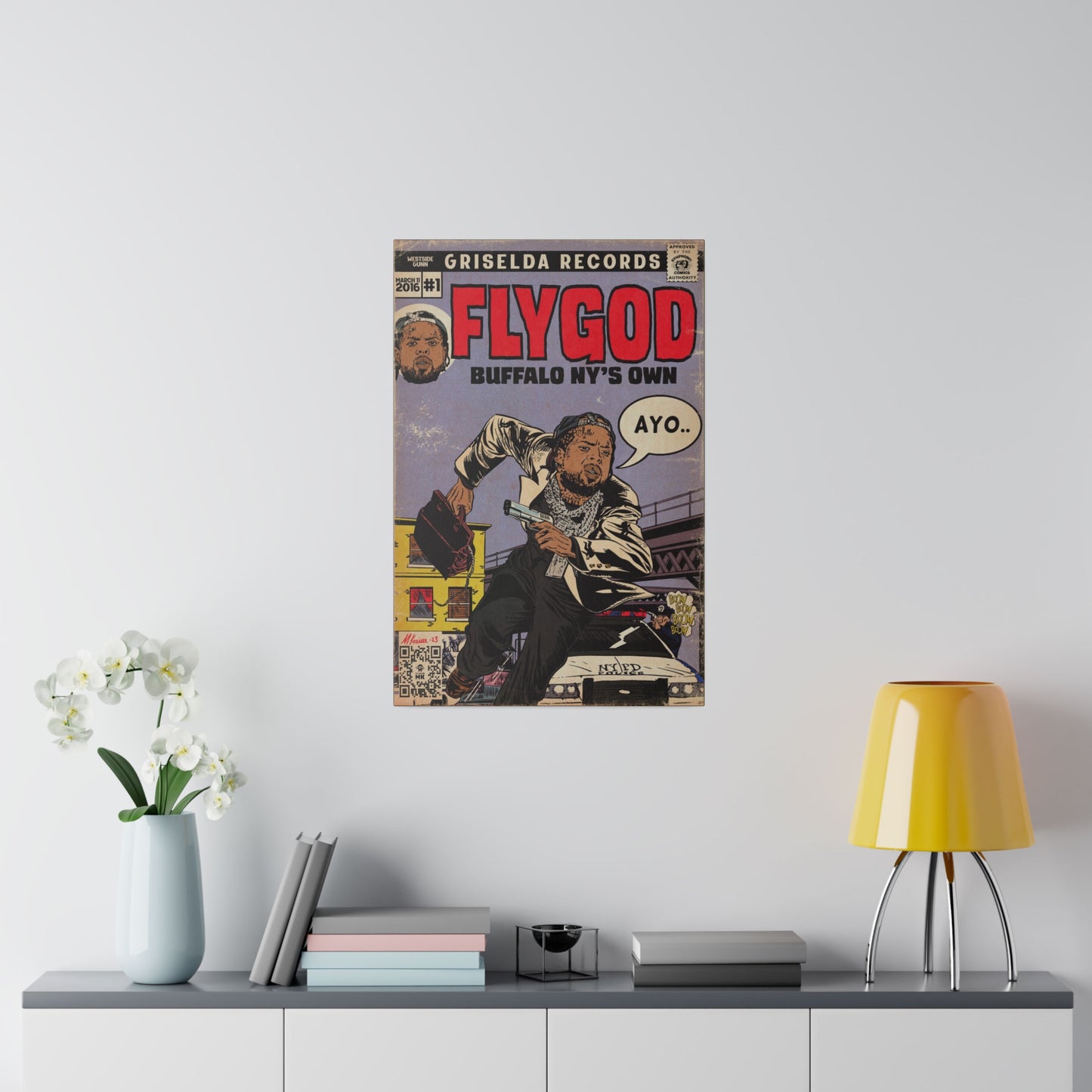Westside Gunn - Flygod - Matte Canvas, Stretched, 0.75"