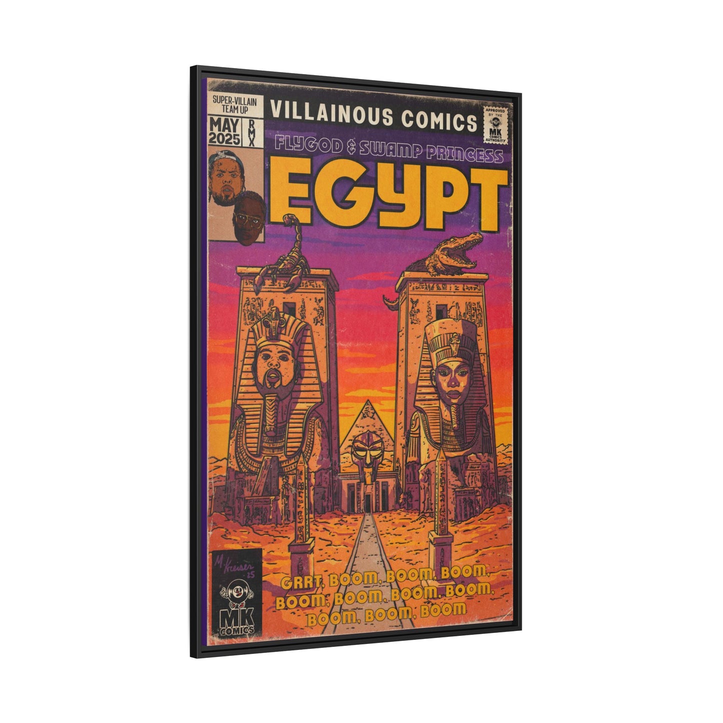 Egypt Remix - Matte Canvas, Framed (Multi-color)
