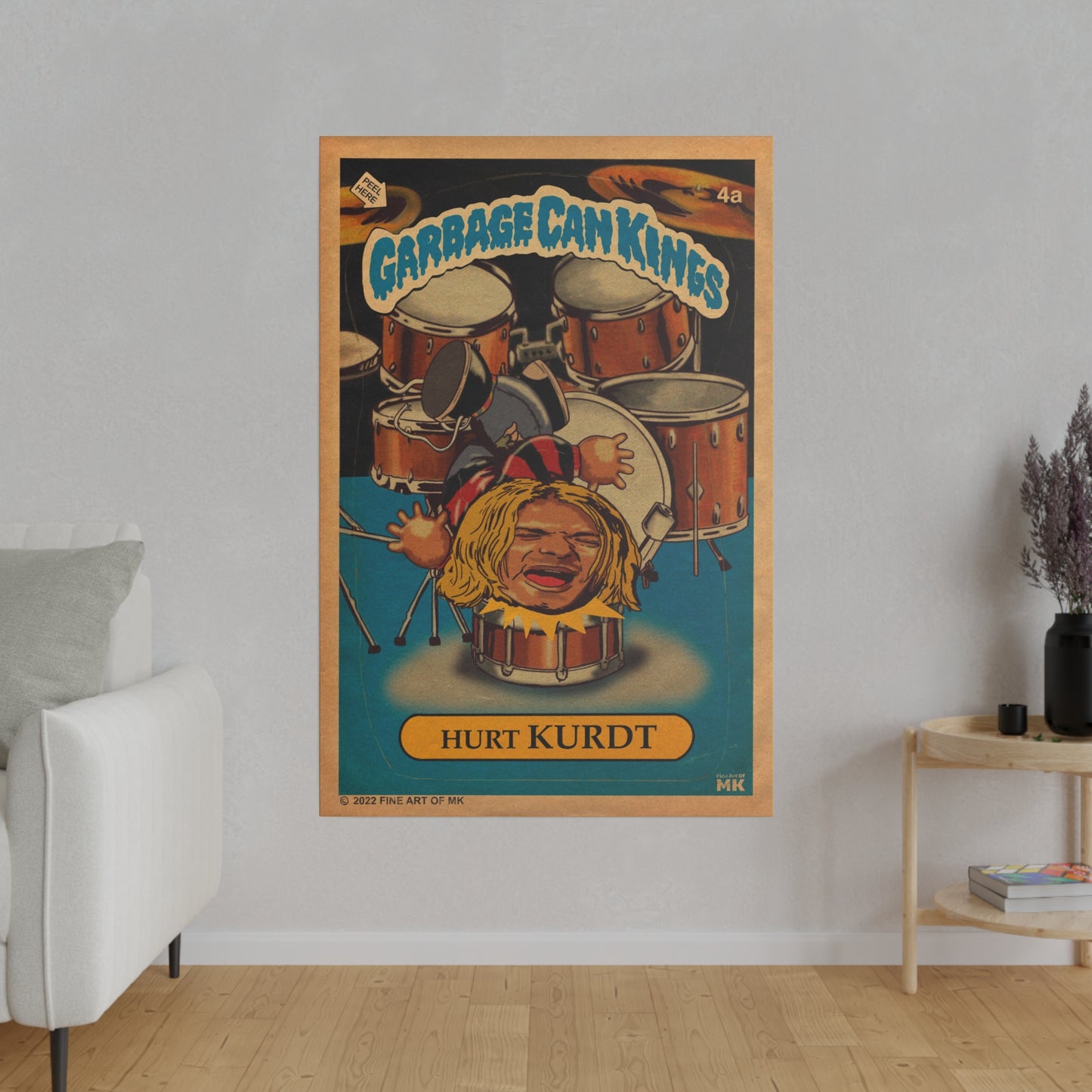 Hurt KURDT - Garbage Can Kings - Nirvana - Matte Canvas, Stretched, 0.75"