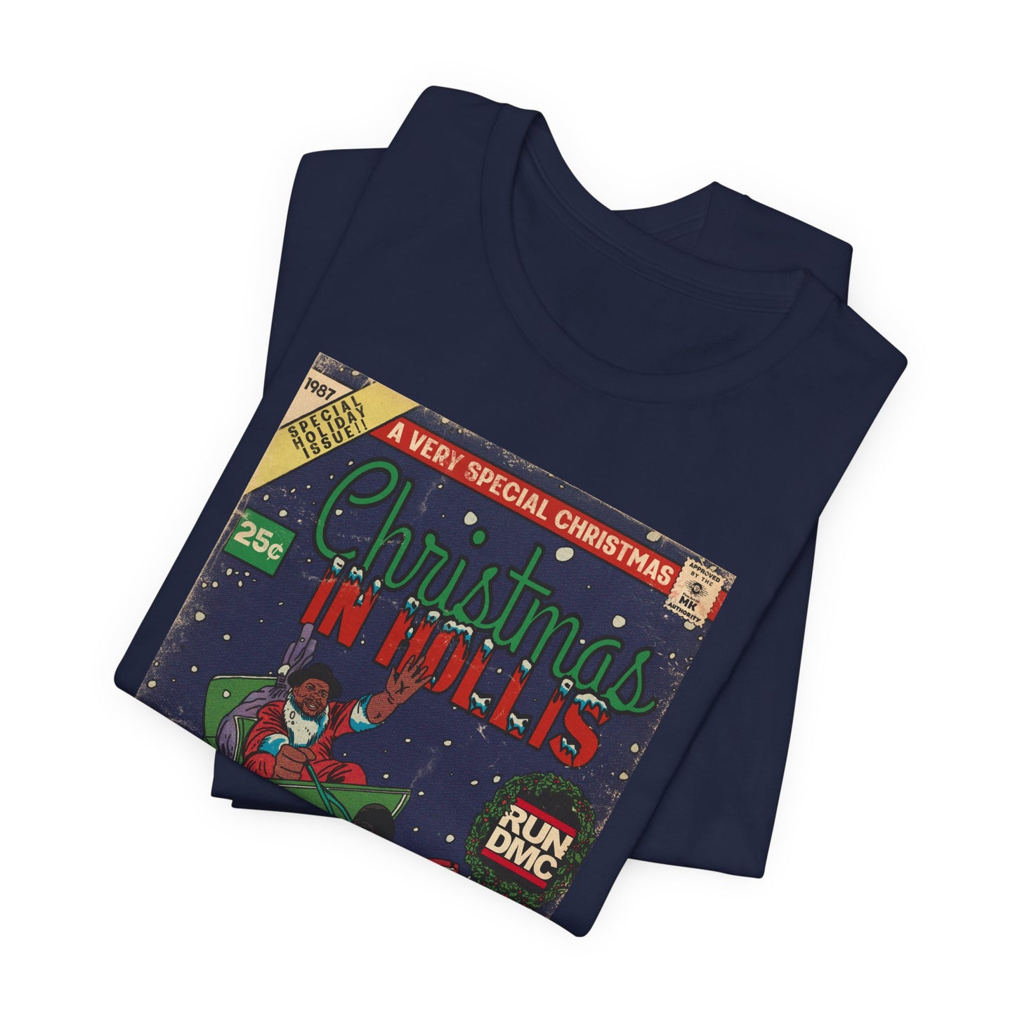 Christmas In Hollis - Hip Hop Comic Art - Unisex Jersey Short Sleeve Tee