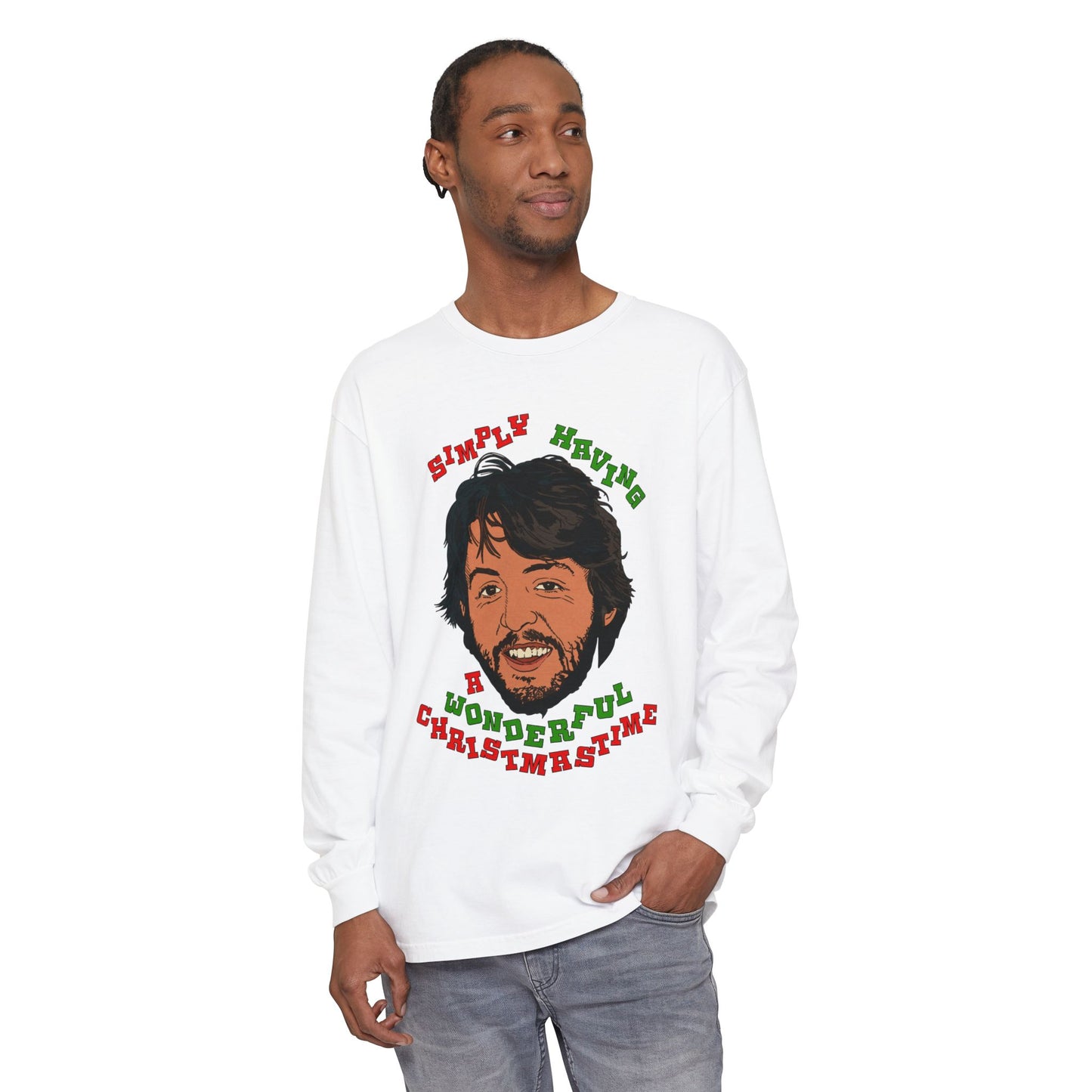 Wonderful Christmastime - Unisex Comfort Colors Long Sleeve T-Shirt
