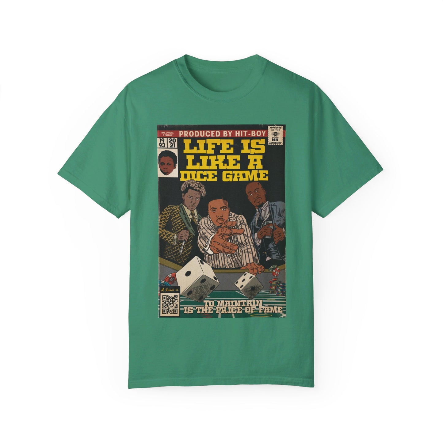 Nas, Freddie Gibbs, Cordae - Life is Like a Dice Game - Unisex Comfort Colors T-shirt