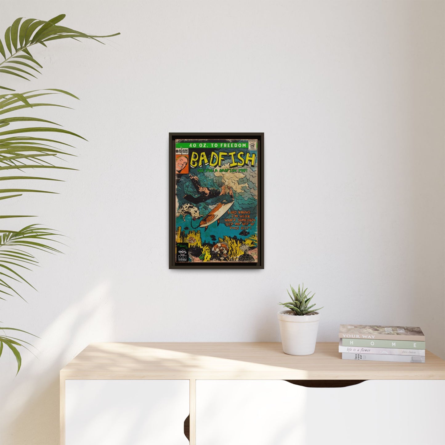 Badfish - Matte Canvas, Framed (Multi-color)