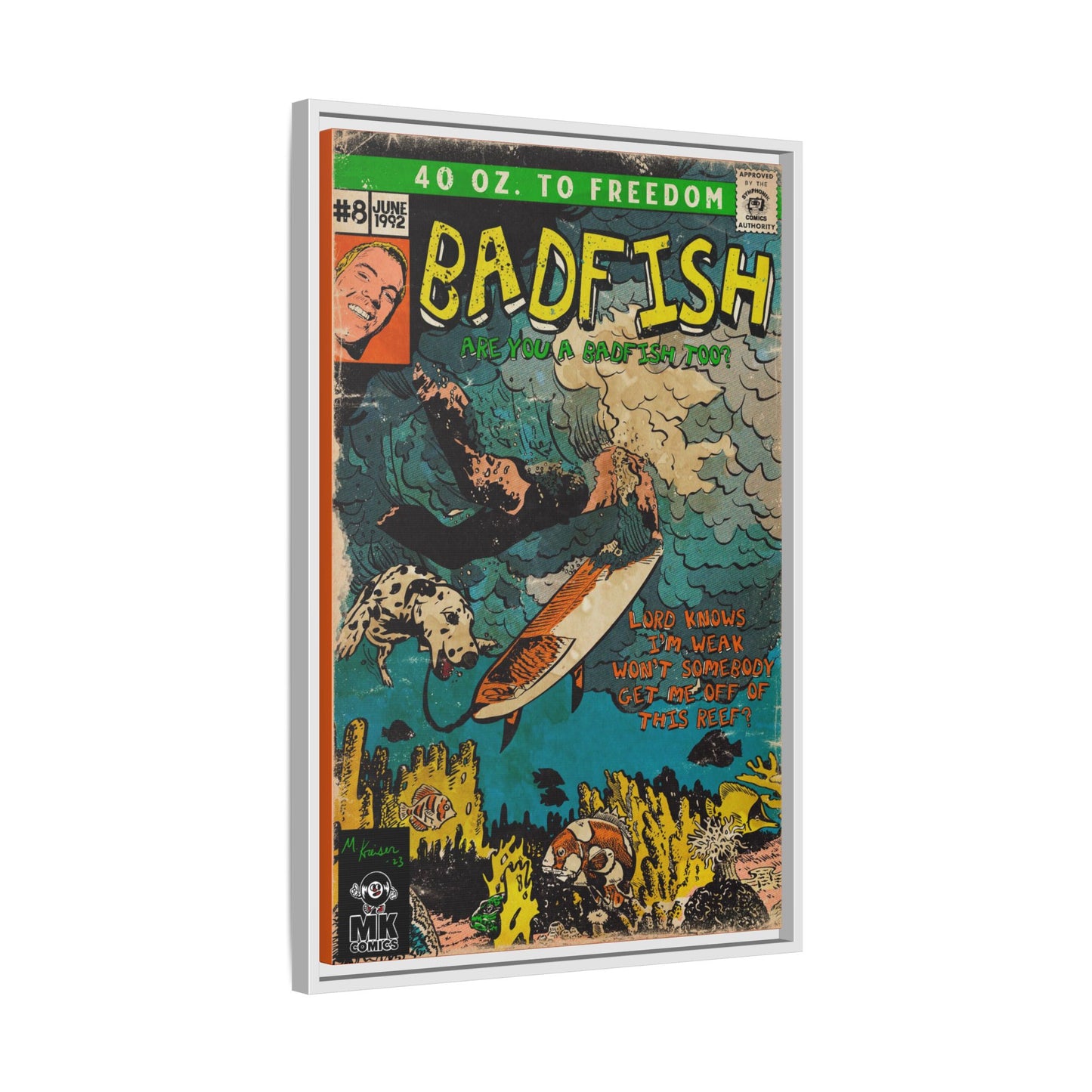 Badfish - Matte Canvas, Framed (Multi-color)