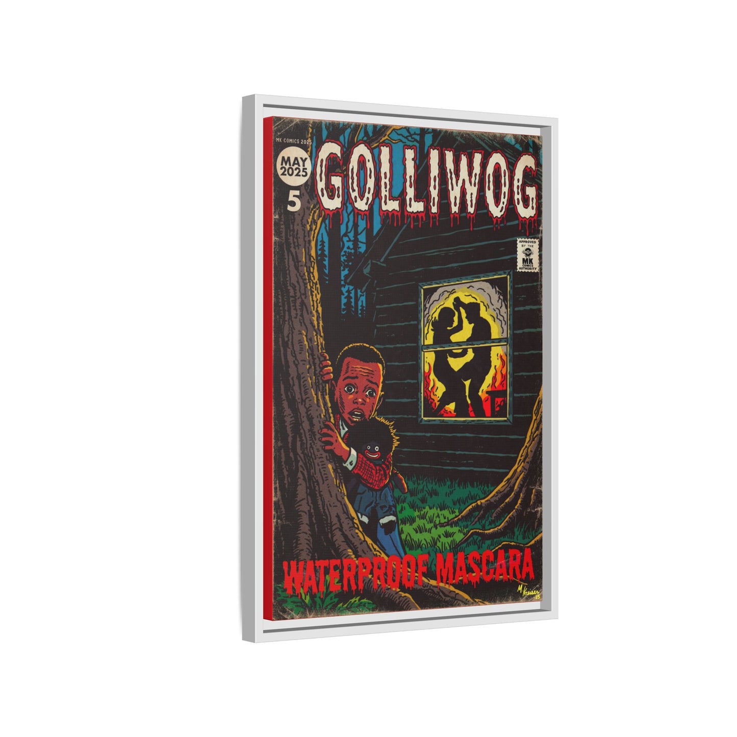 Waterproof Mascara - Golliwog - Matte Canvas, Framed (Multi-color)