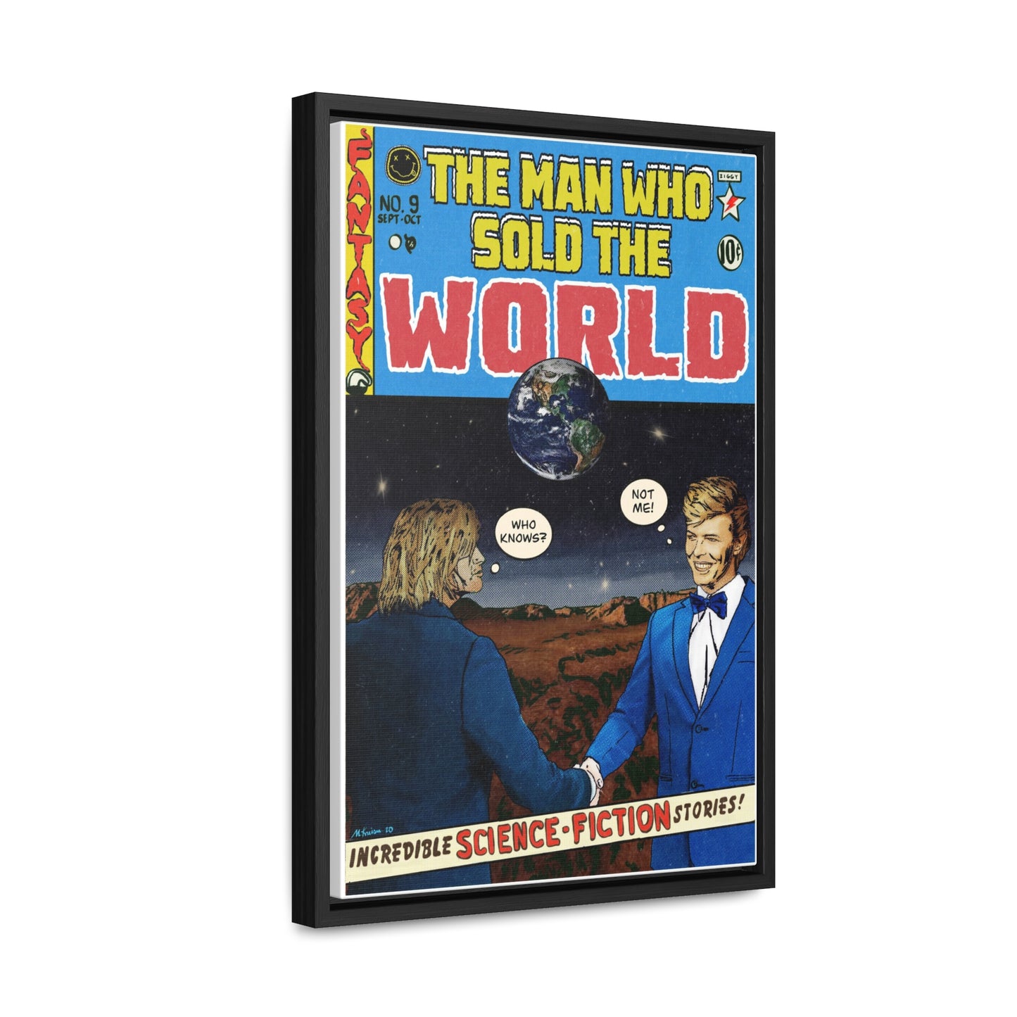 Bowie & Cobain - The Man Who Sold the World - Gallery Canvas Wraps, Vertical Frame