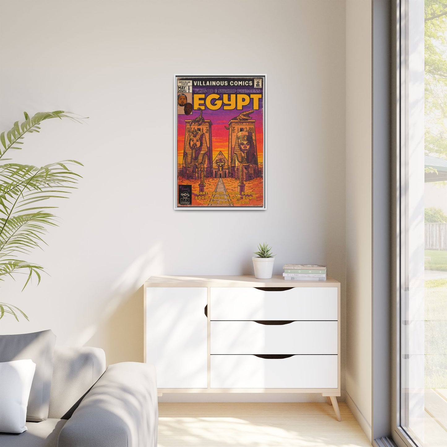 Egypt Remix - Matte Canvas, Framed (Multi-color)