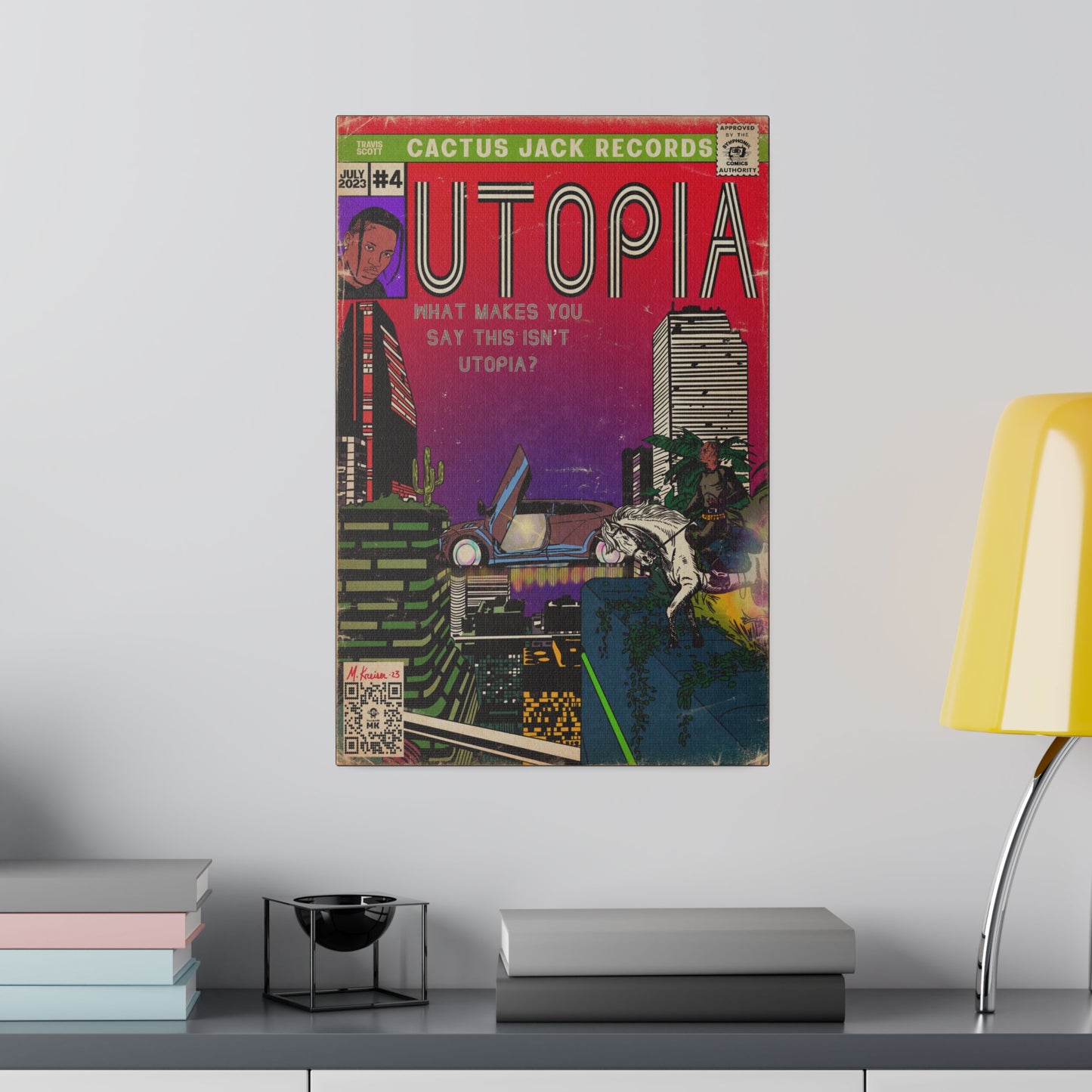 Travis Scott - Utopia - Matte Canvas, Stretched, 0.75"
