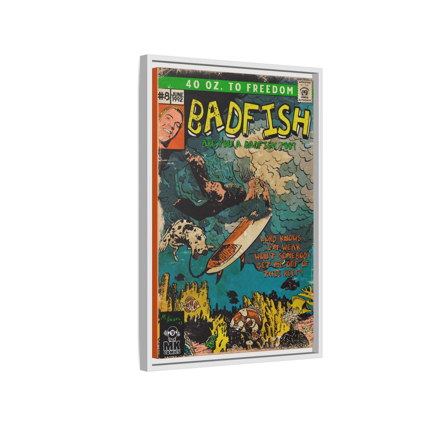 Badfish - Matte Canvas, Framed (Multi-color)