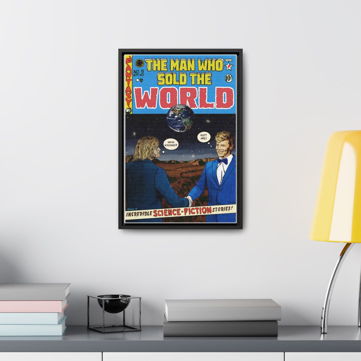 Bowie & Cobain - The Man Who Sold the World - Gallery Canvas Wraps, Vertical Frame