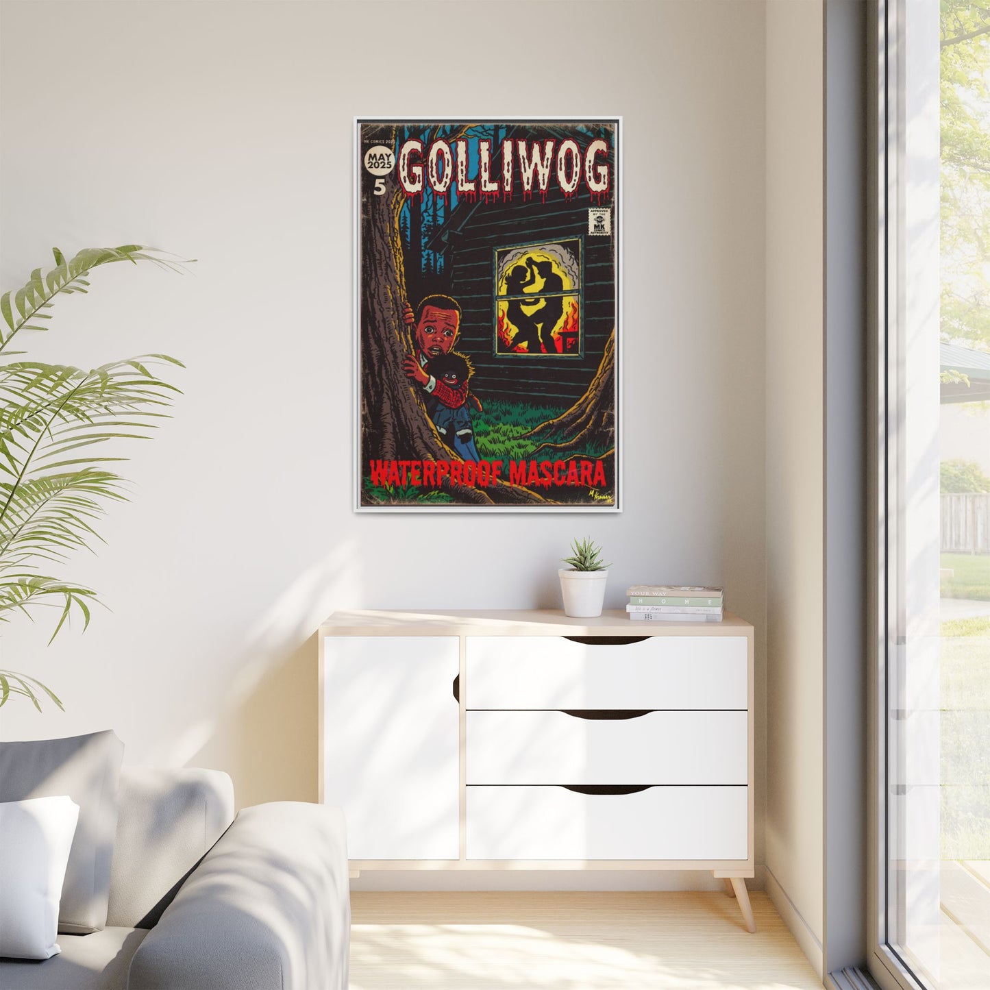 Waterproof Mascara - Golliwog - Matte Canvas, Framed (Multi-color)
