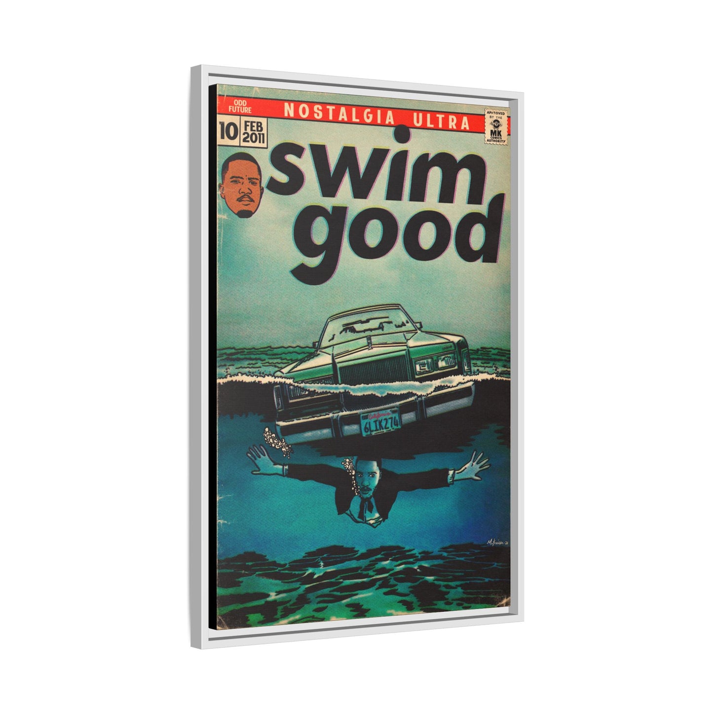Swim Good - Matte Canvas, Framed (Multi-color)