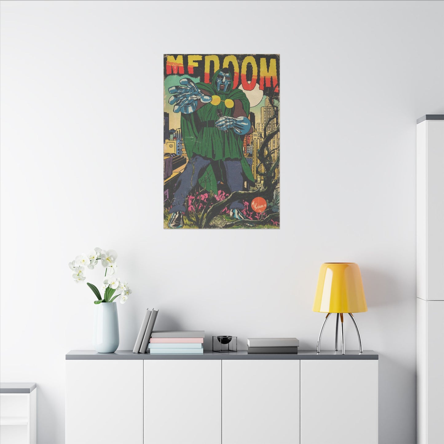 MF DOOM - Hip Hop Comics - Matte Canvas, Stretched