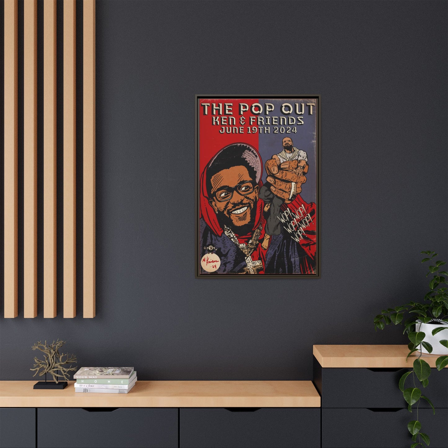 Kendrick Lamar - The Pop Out - Gallery Canvas Wraps, Vertical Frame