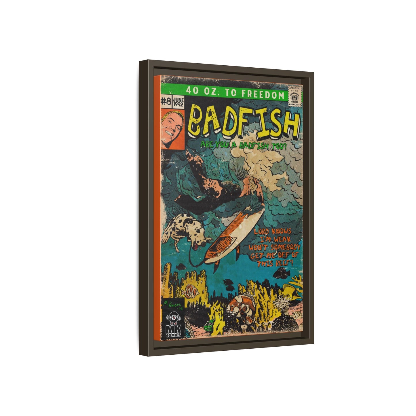 Badfish - Matte Canvas, Framed (Multi-color)