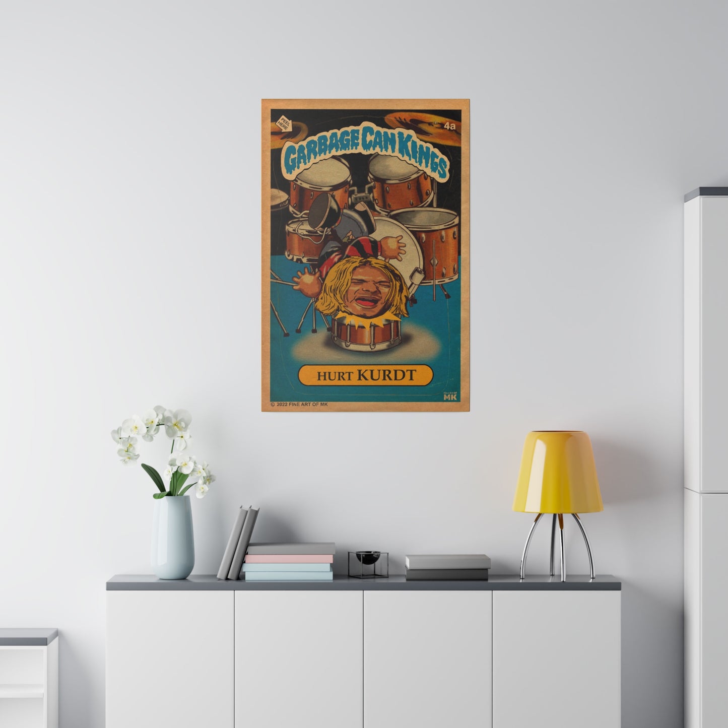 Hurt KURDT - Garbage Can Kings - Nirvana - Matte Canvas, Stretched, 0.75"