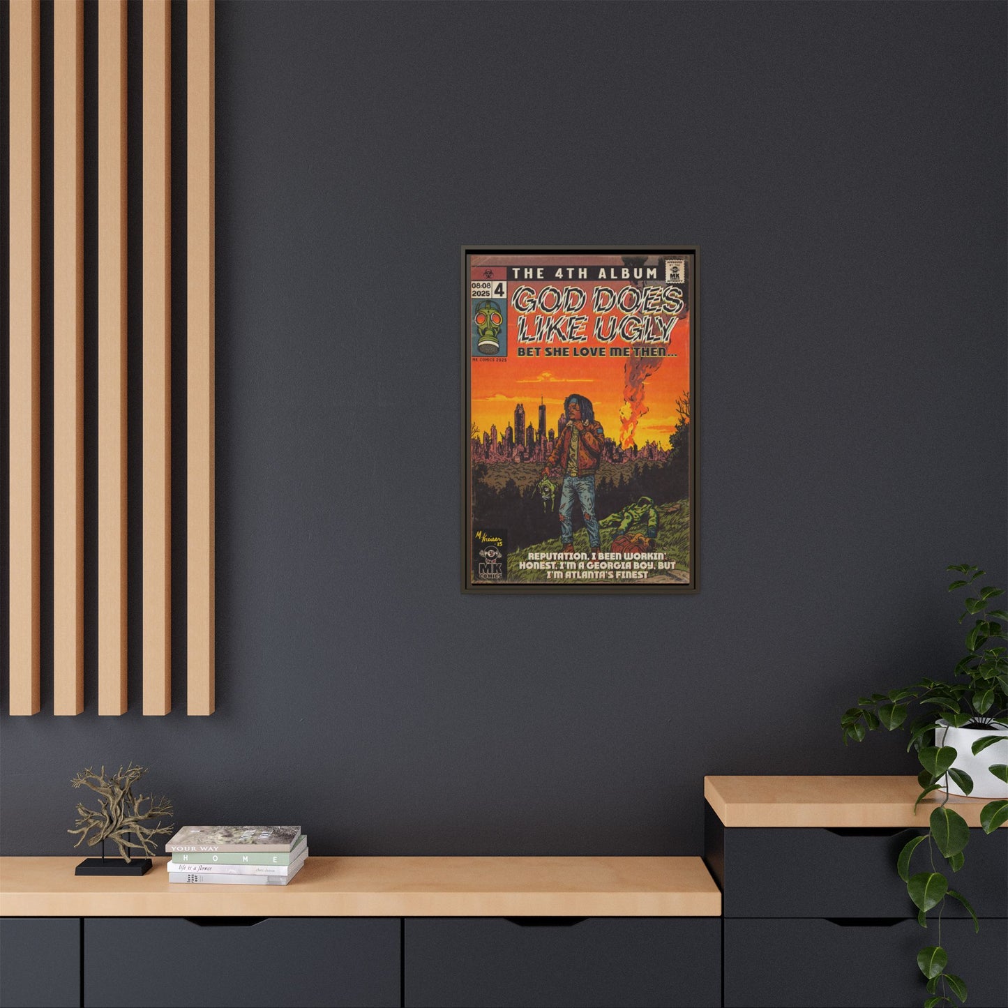 God Does Like Ugly - Matte Canvas, Framed (Multi-color)