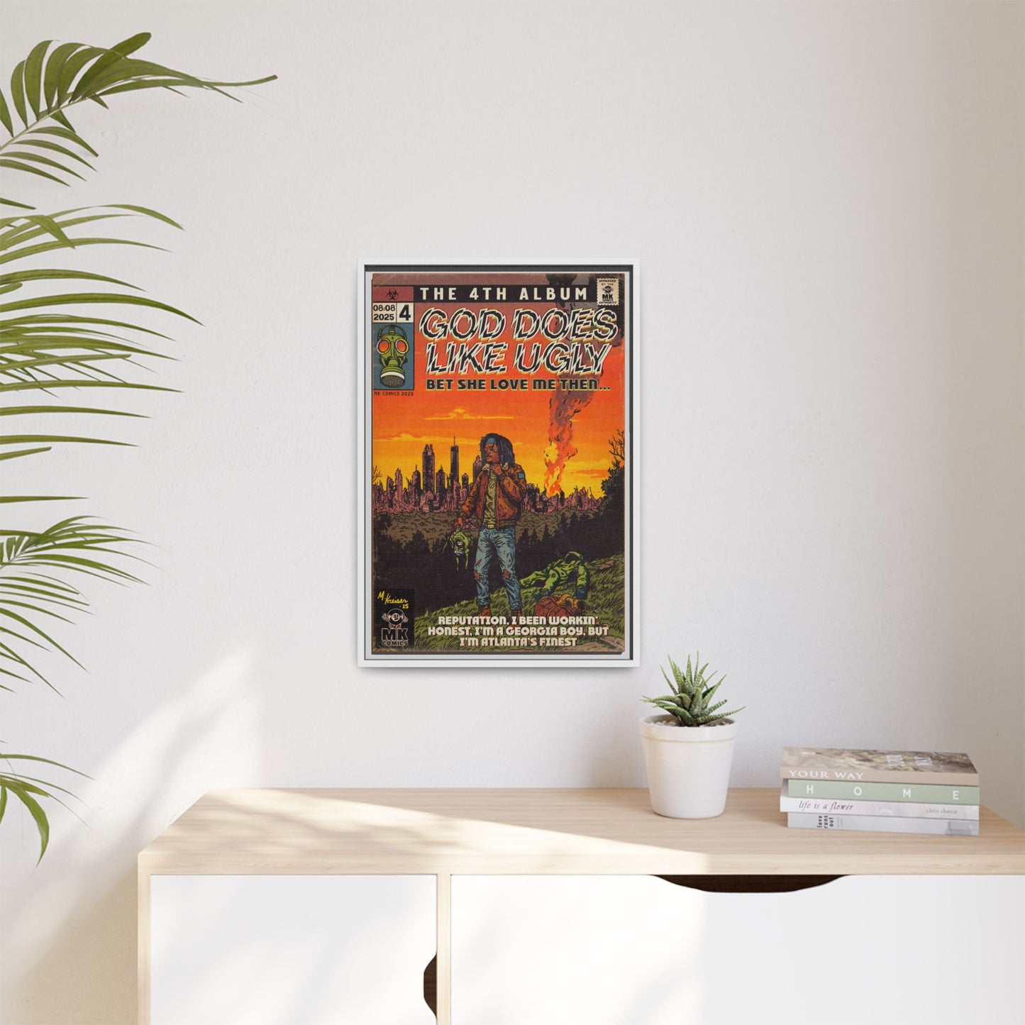 God Does Like Ugly - Matte Canvas, Framed (Multi-color)