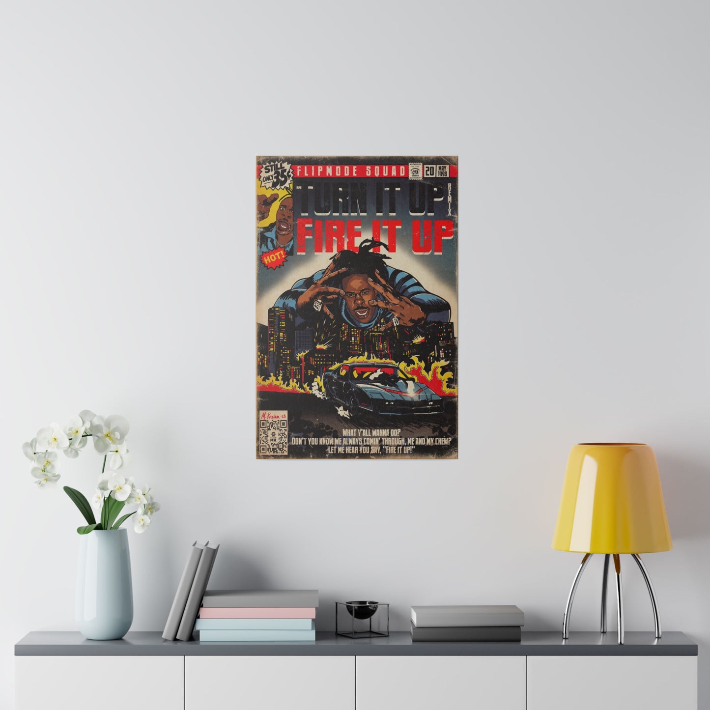 Busta Rhymes - Turn It Up/Fire It Up - Matte Canvas, Stretched, 0.75"