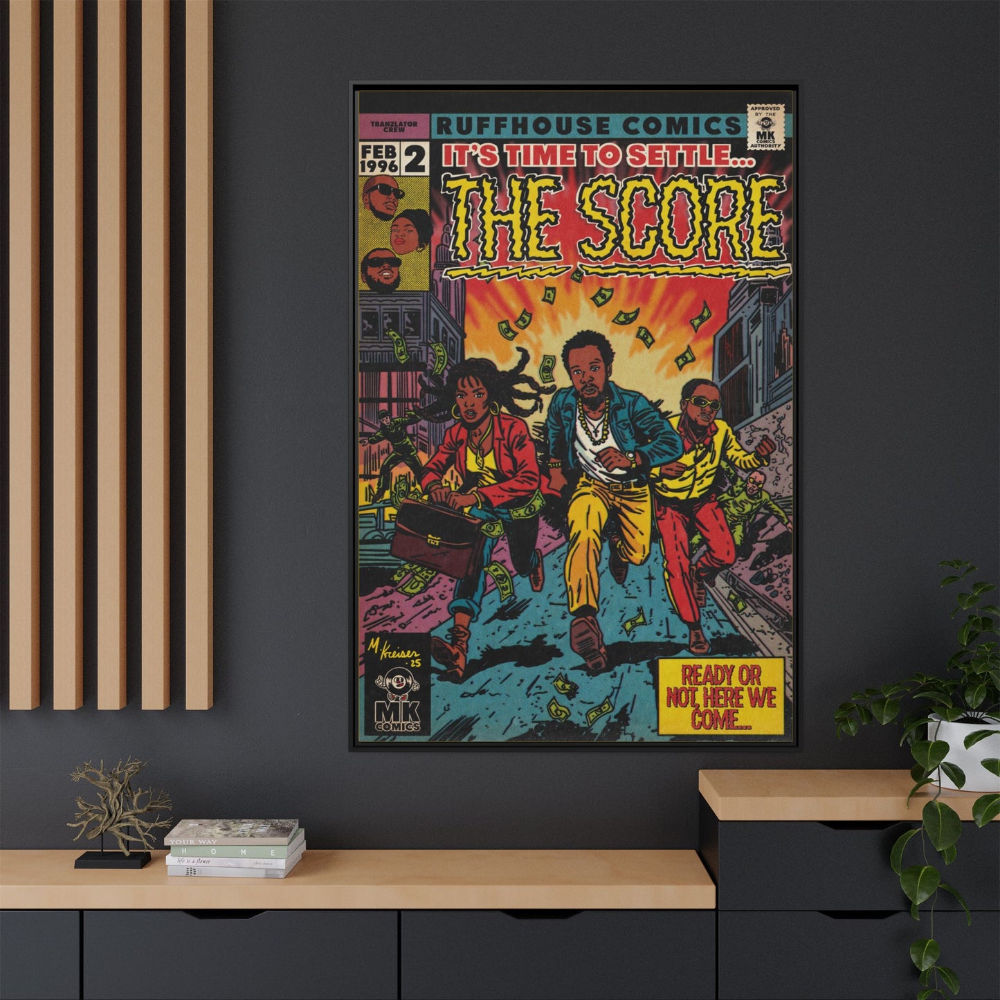 The Score - Matte Canvas, Framed (Multi-color)