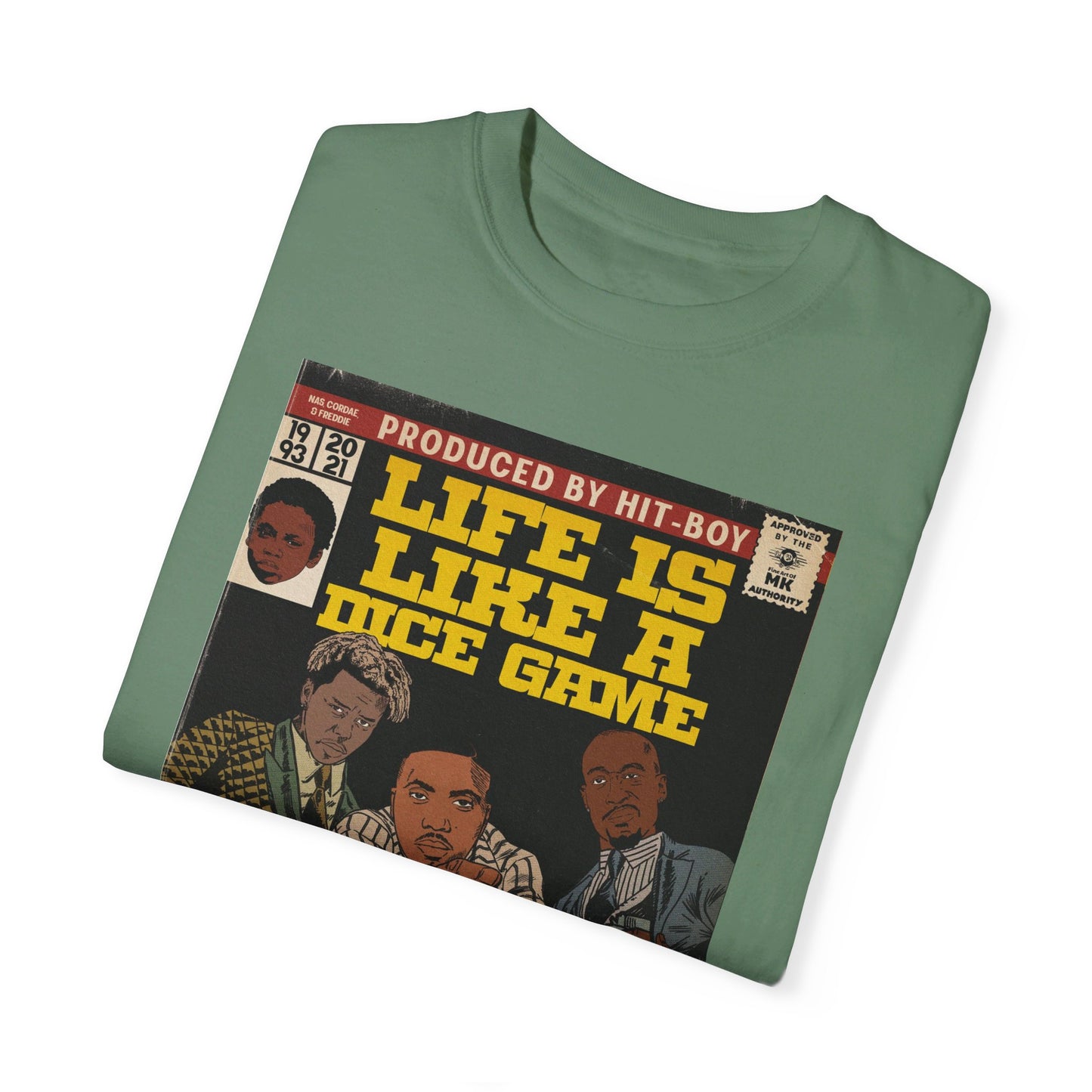 Nas, Freddie Gibbs, Cordae - Life is Like a Dice Game - Unisex Comfort Colors T-shirt