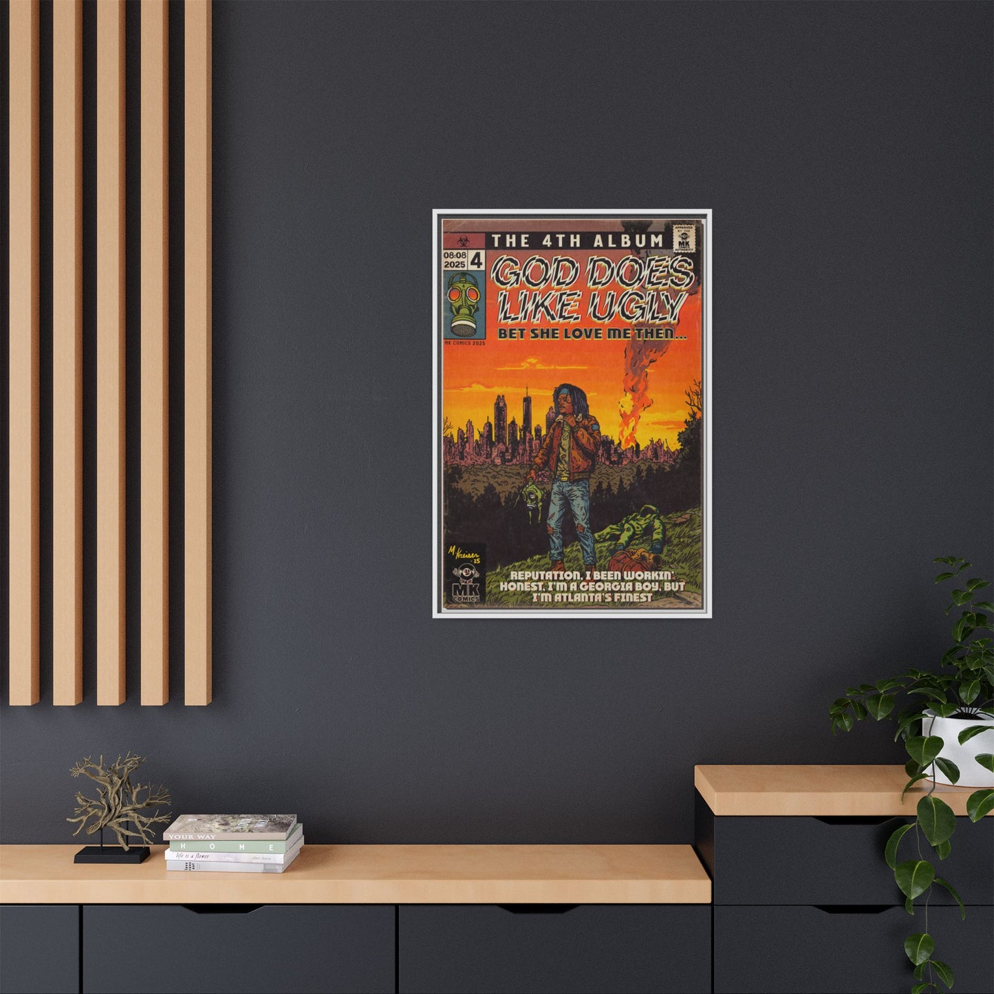 God Does Like Ugly - Matte Canvas, Framed (Multi-color)
