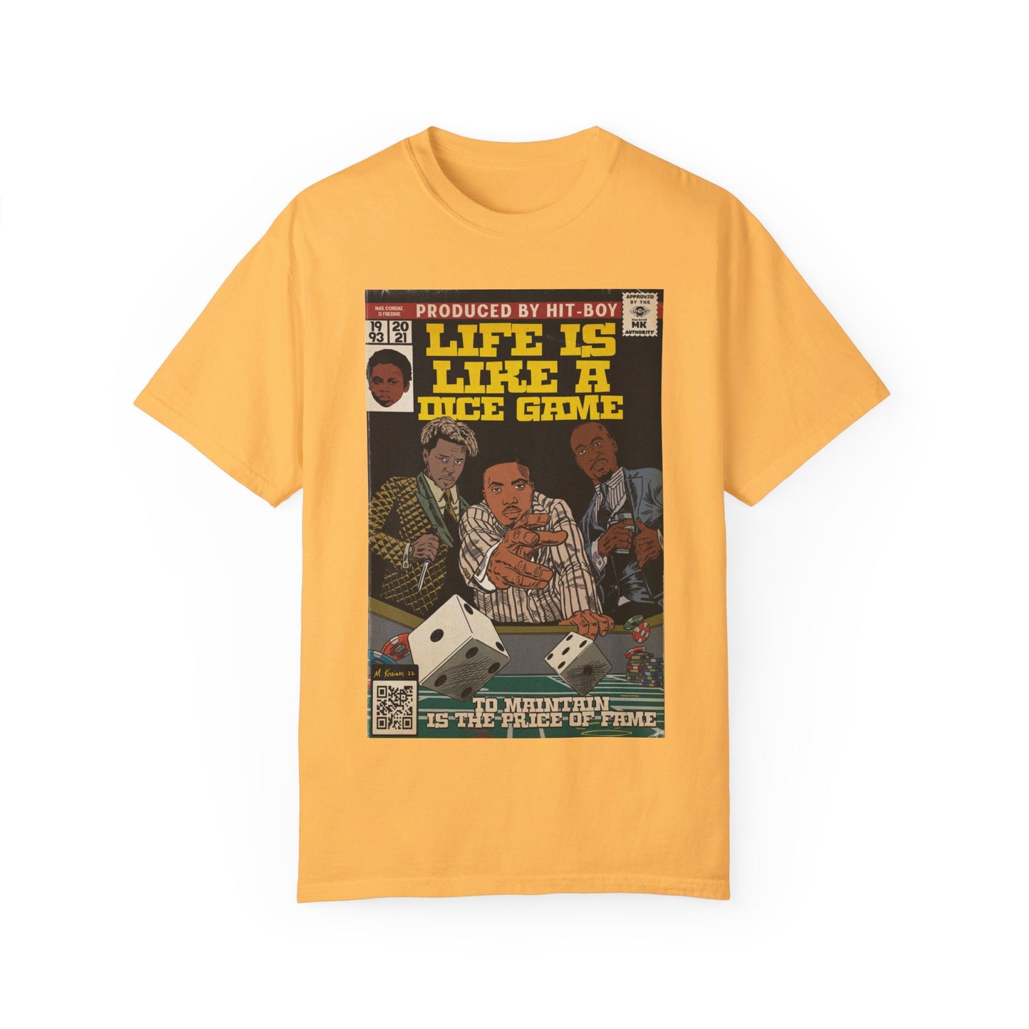 Nas, Freddie Gibbs, Cordae - Life is Like a Dice Game - Unisex Comfort Colors T-shirt