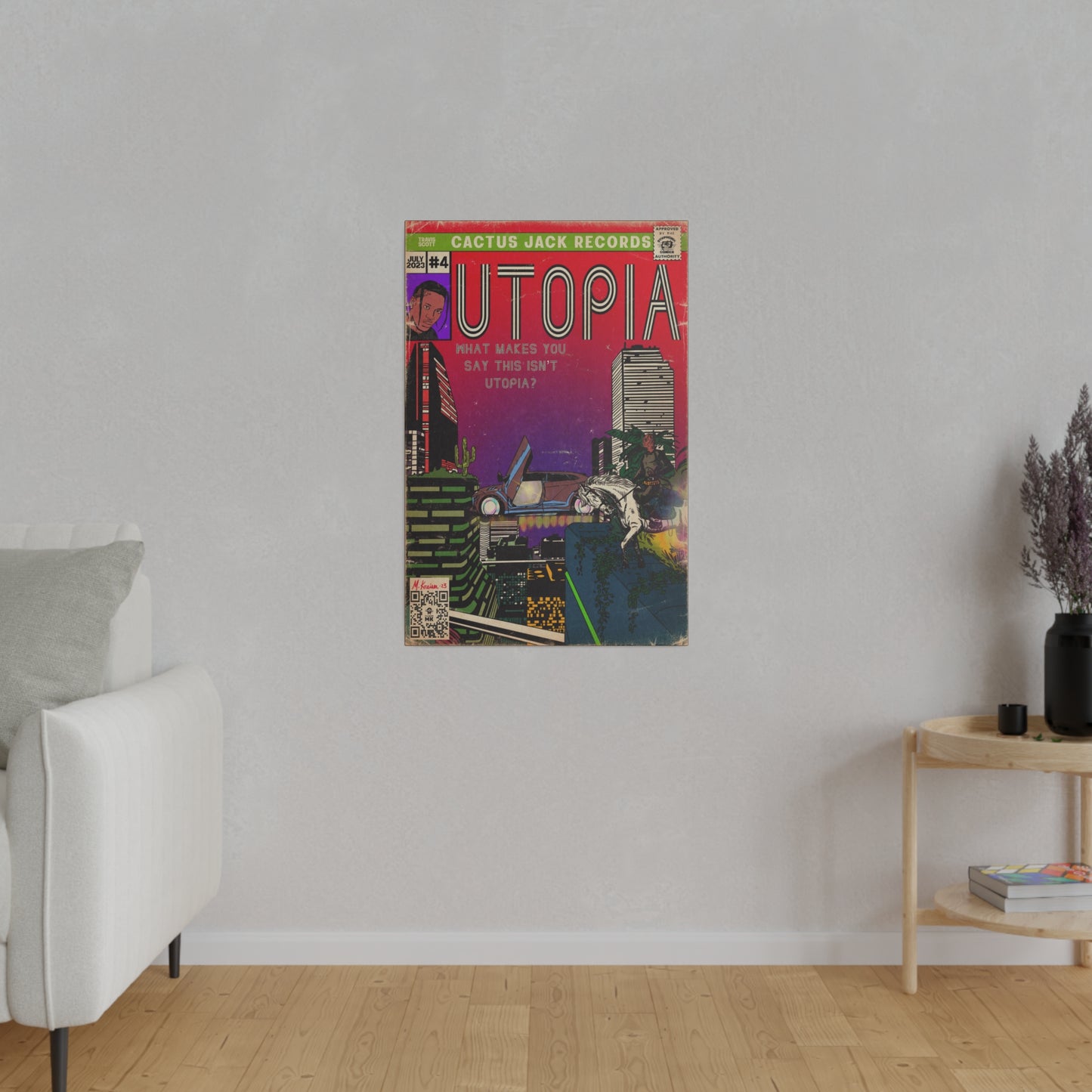 Travis Scott - Utopia - Matte Canvas, Stretched, 0.75"