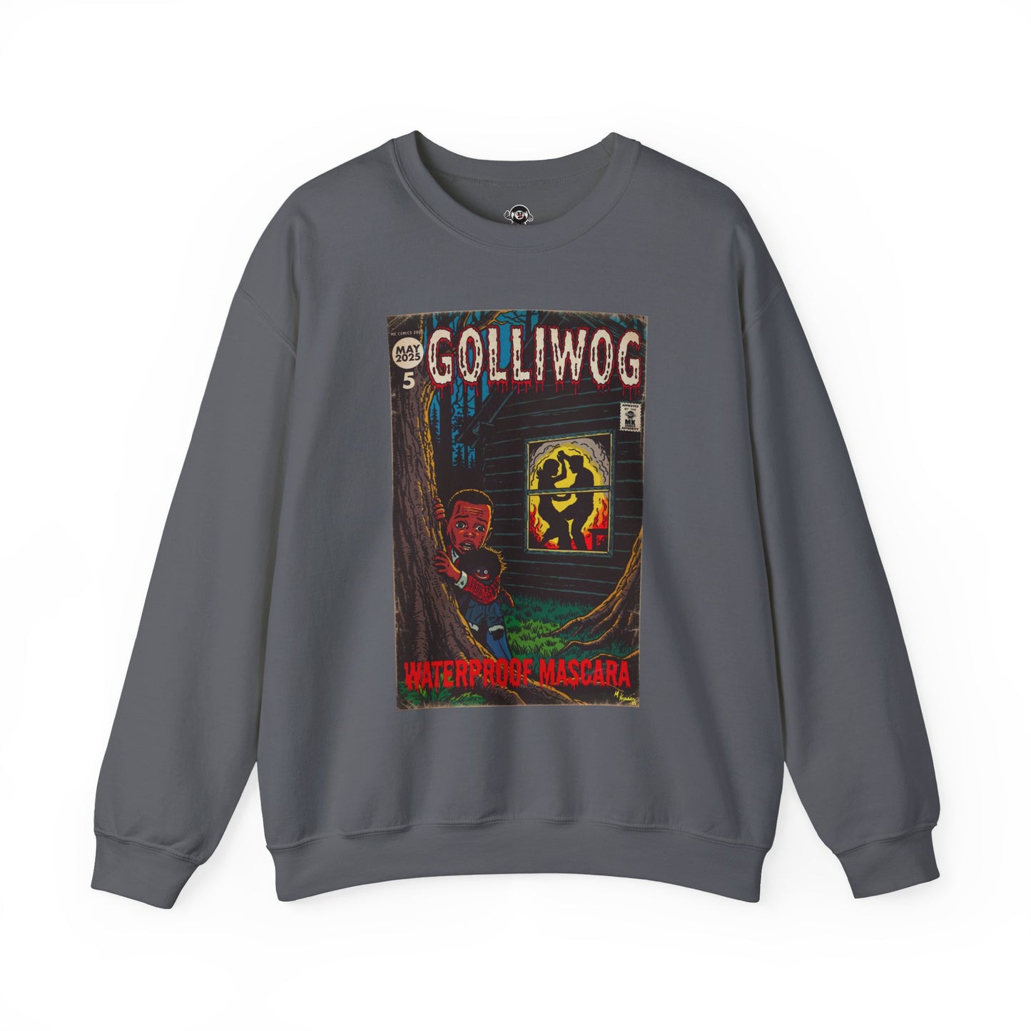 Waterproof Mascara - Golliwog - Unisex Heavy Blend™ Crewneck Sweatshirt