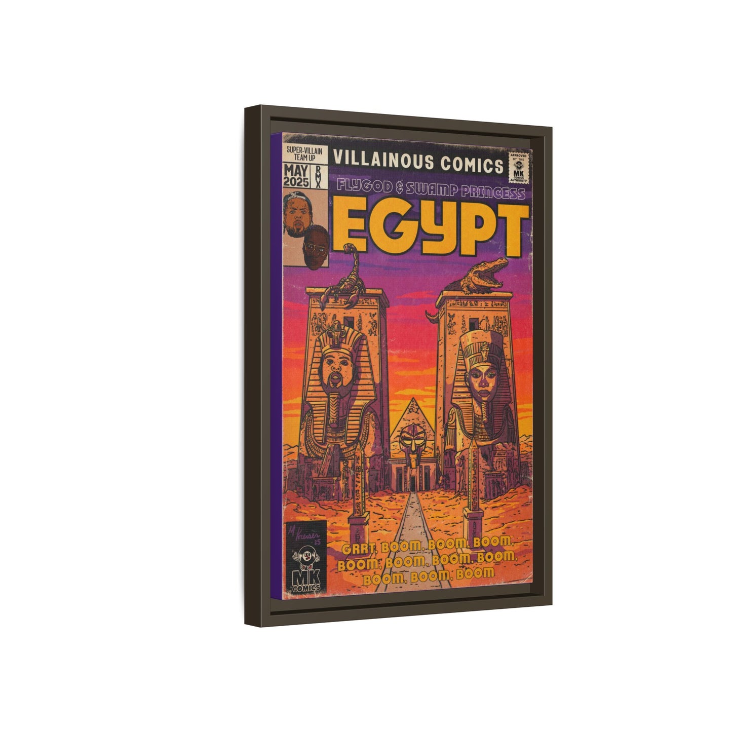 Egypt Remix - Matte Canvas, Framed (Multi-color)