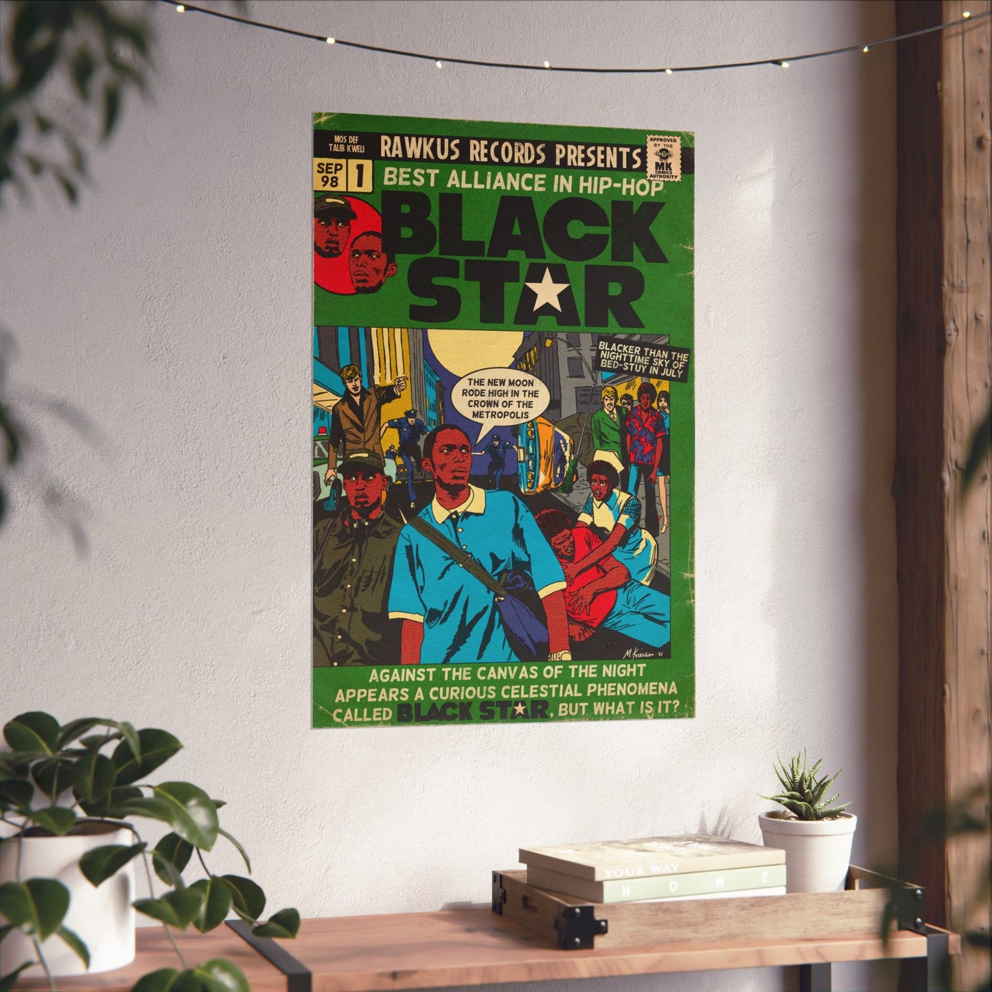 Black Star - Comic Book Art - Vertical Matte Poster